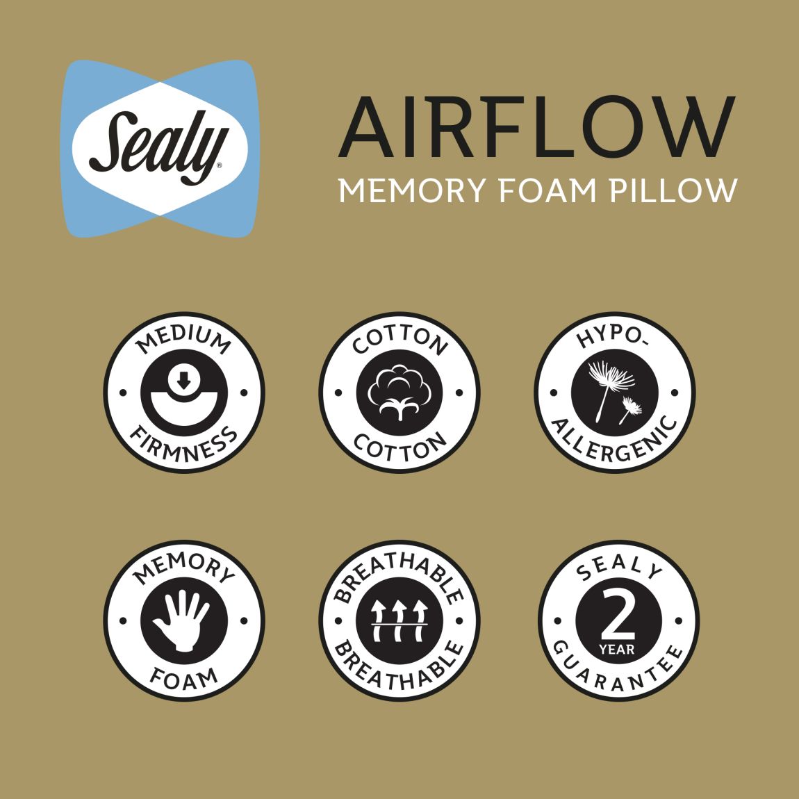 Sealy Airflow Memory Foam Pillow