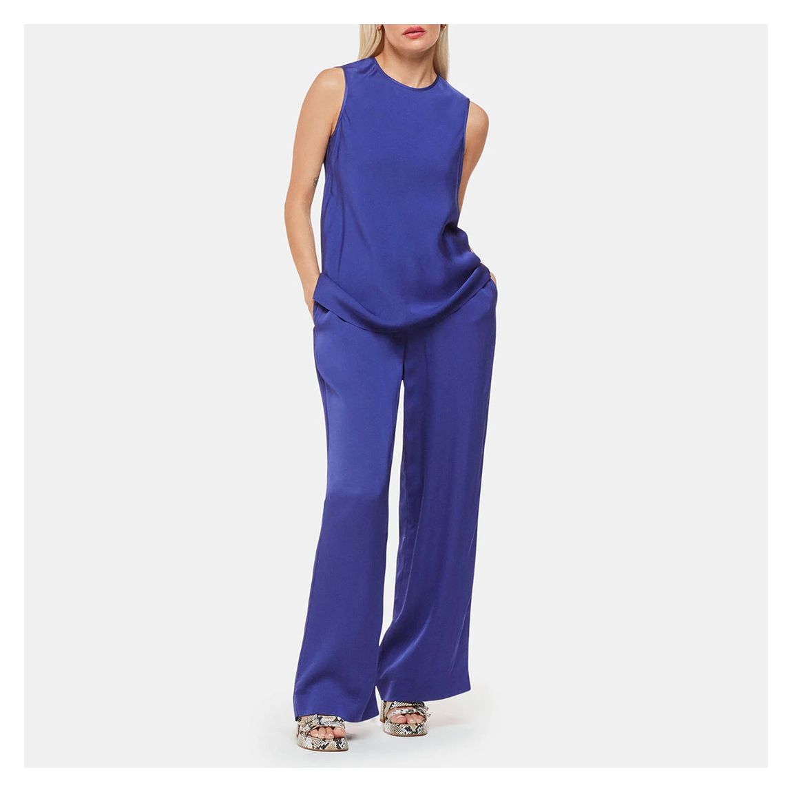 Blue Petite Clara Longline Tank
