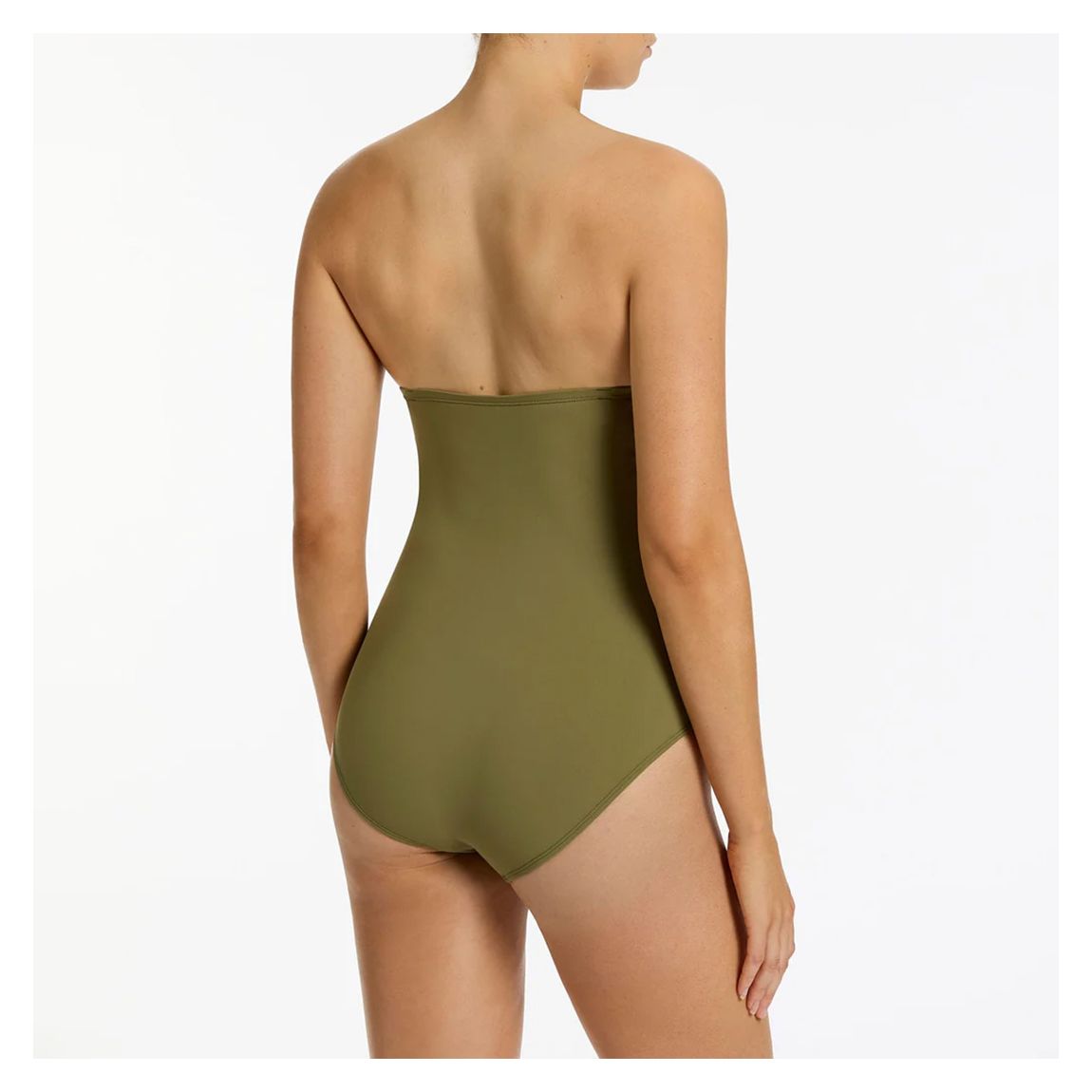 Moss Twist Front Bandeau Suit-D-DD