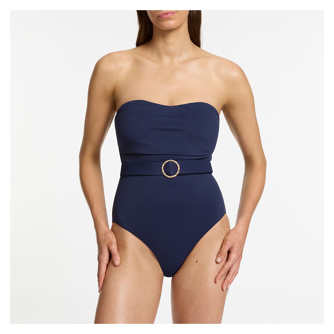 Ink Isla Rib Bandeau Swimsuit