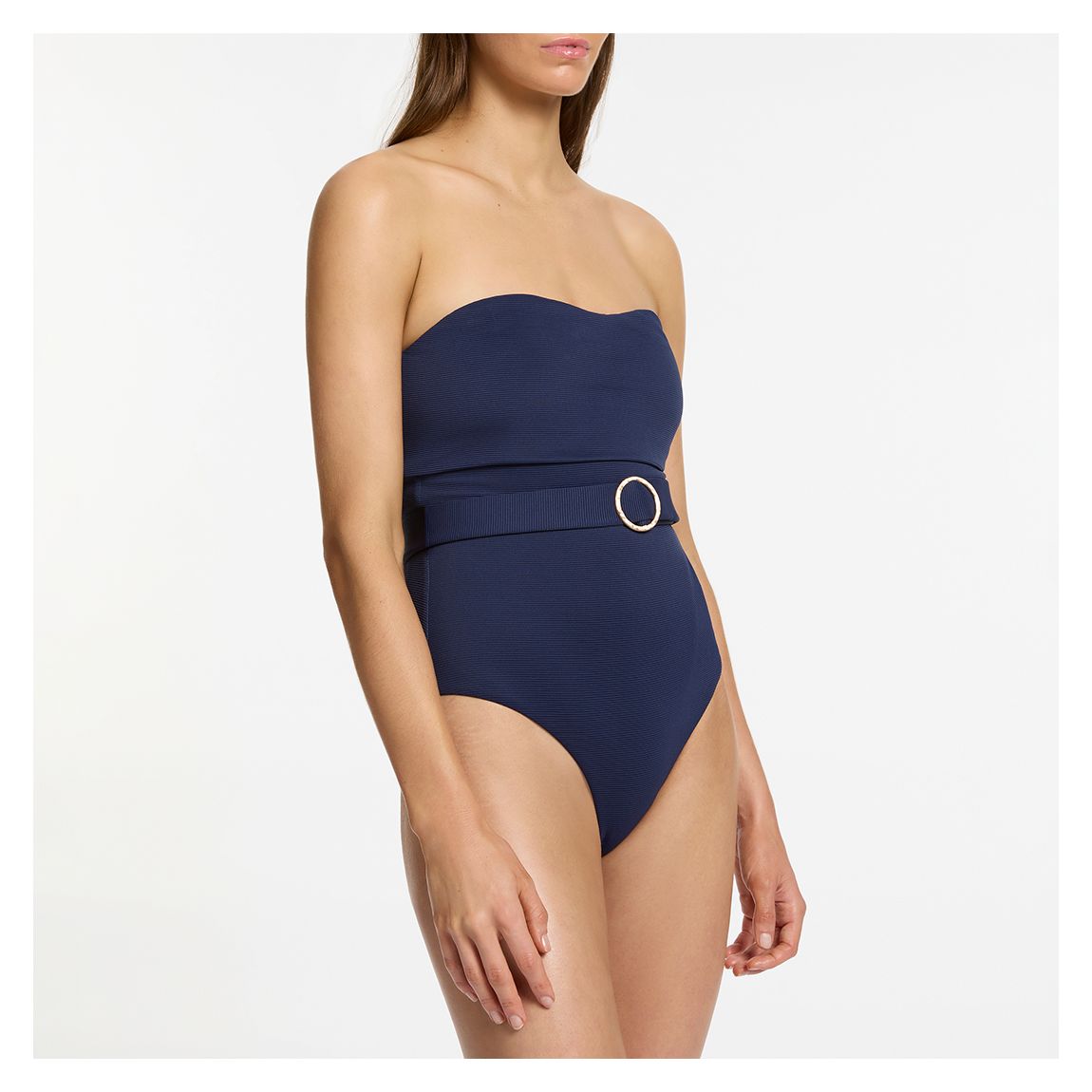 Ink Isla Rib Bandeau Swimsuit