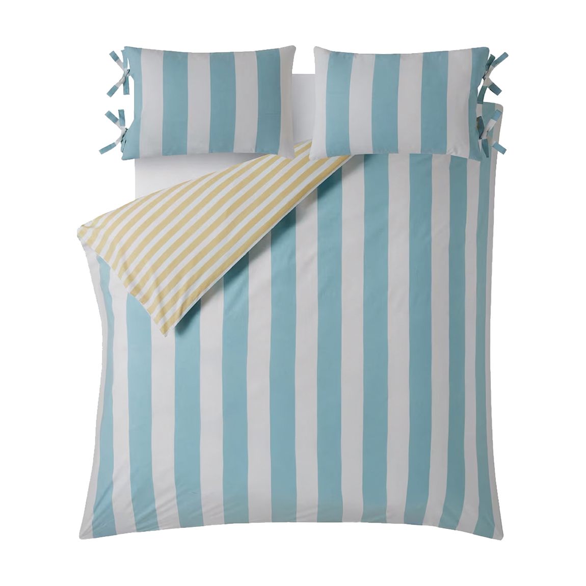 Lille Stripe Super King Bedset , Seaspray