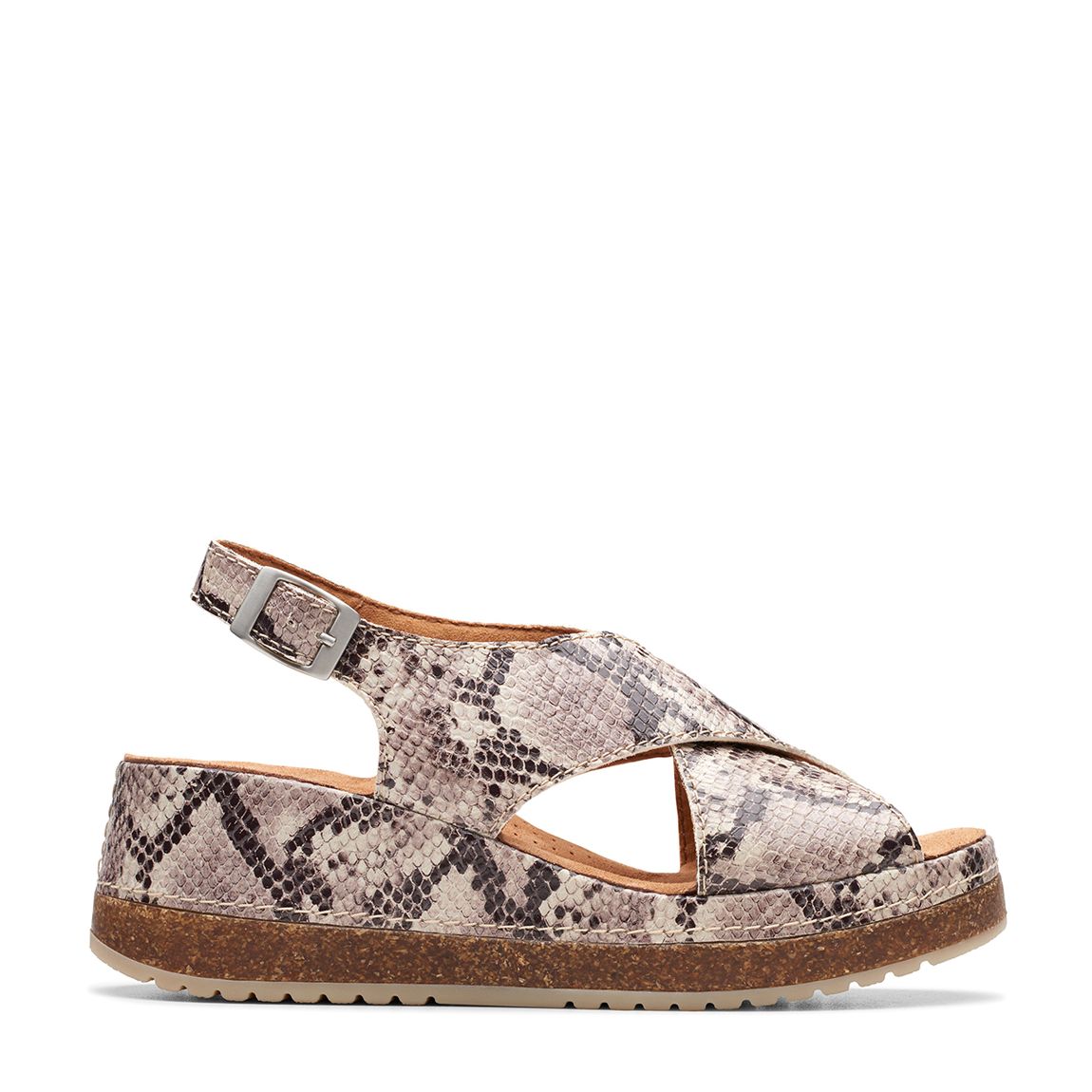Snake Print Kassanda Step Platform Sandals