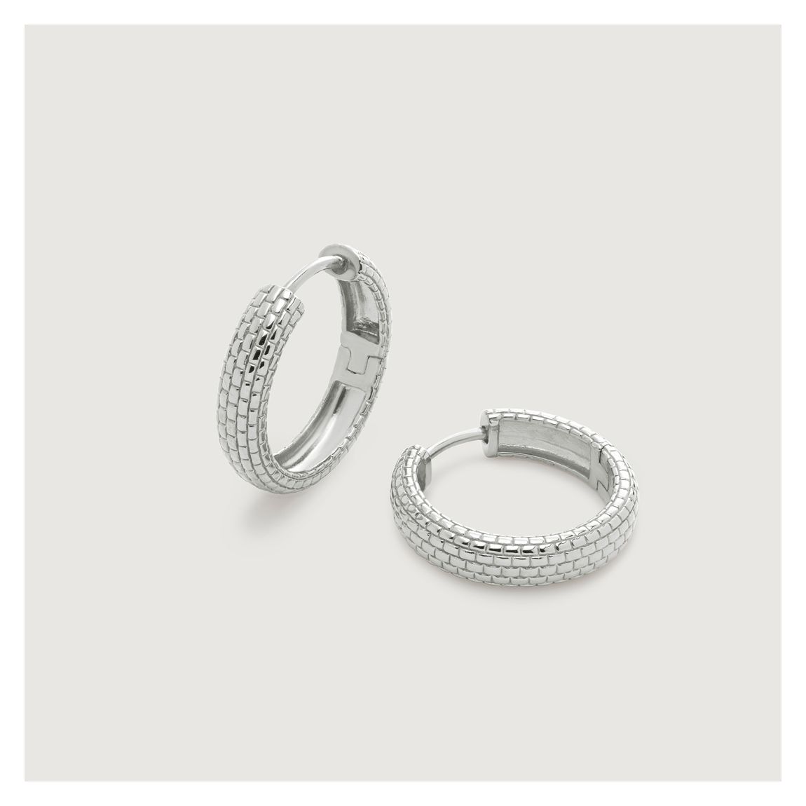 Silver Heirloom Small Hoop Earrings