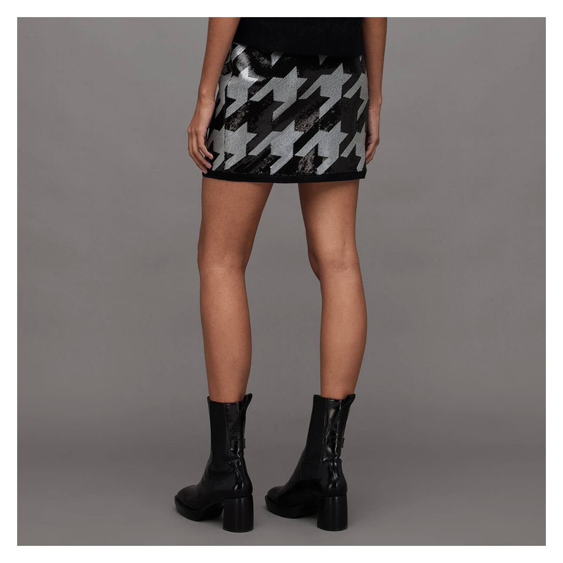 Black Toni Sequin Mini Skirt