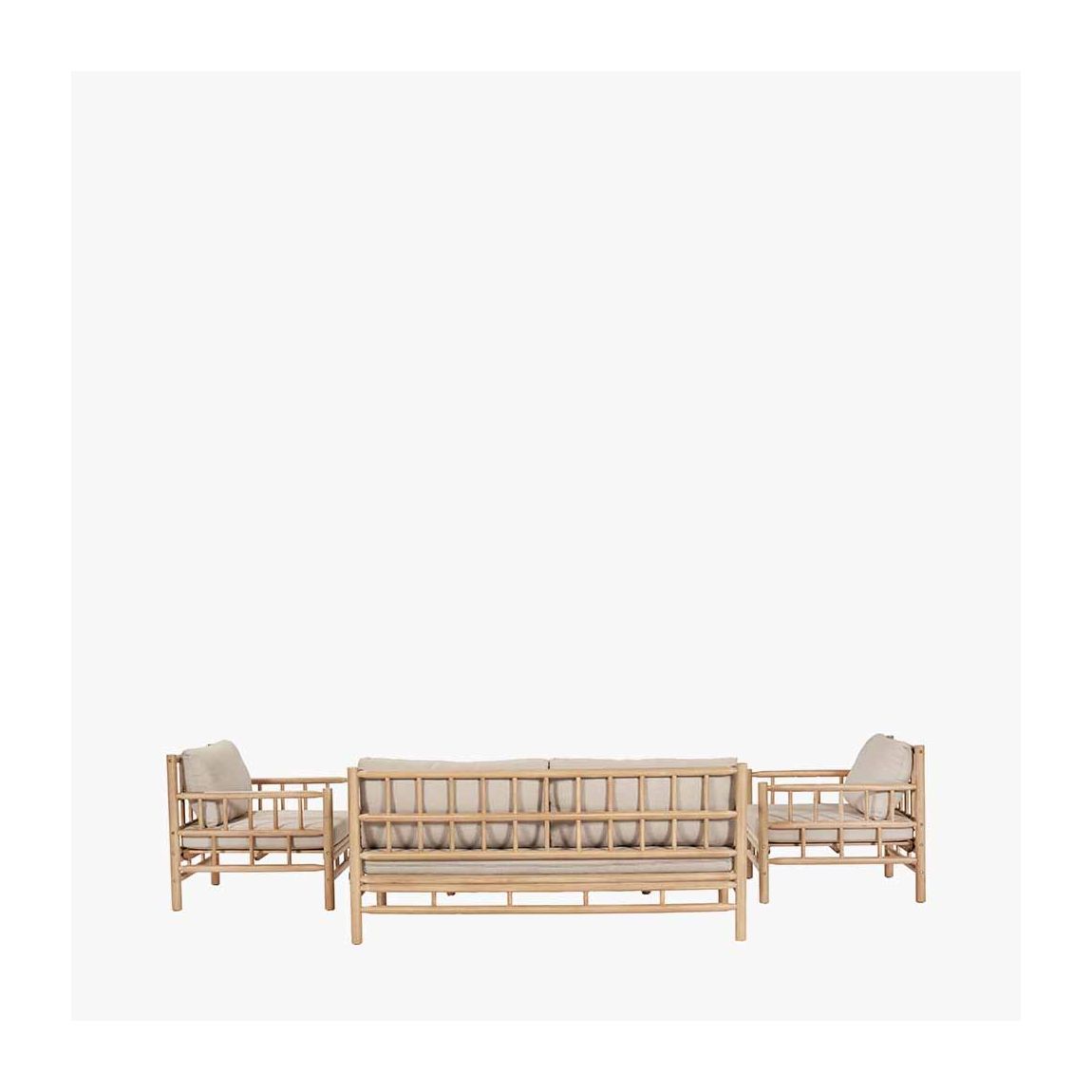 Costa Rica Natural Bamboo Finish Outdoor Seating Set