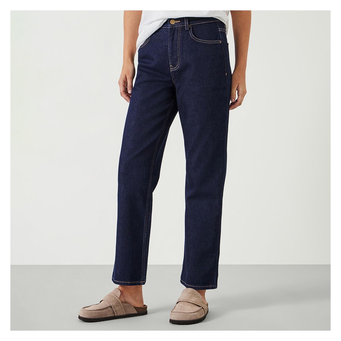 Navy Alexa Straight Leg Jeans