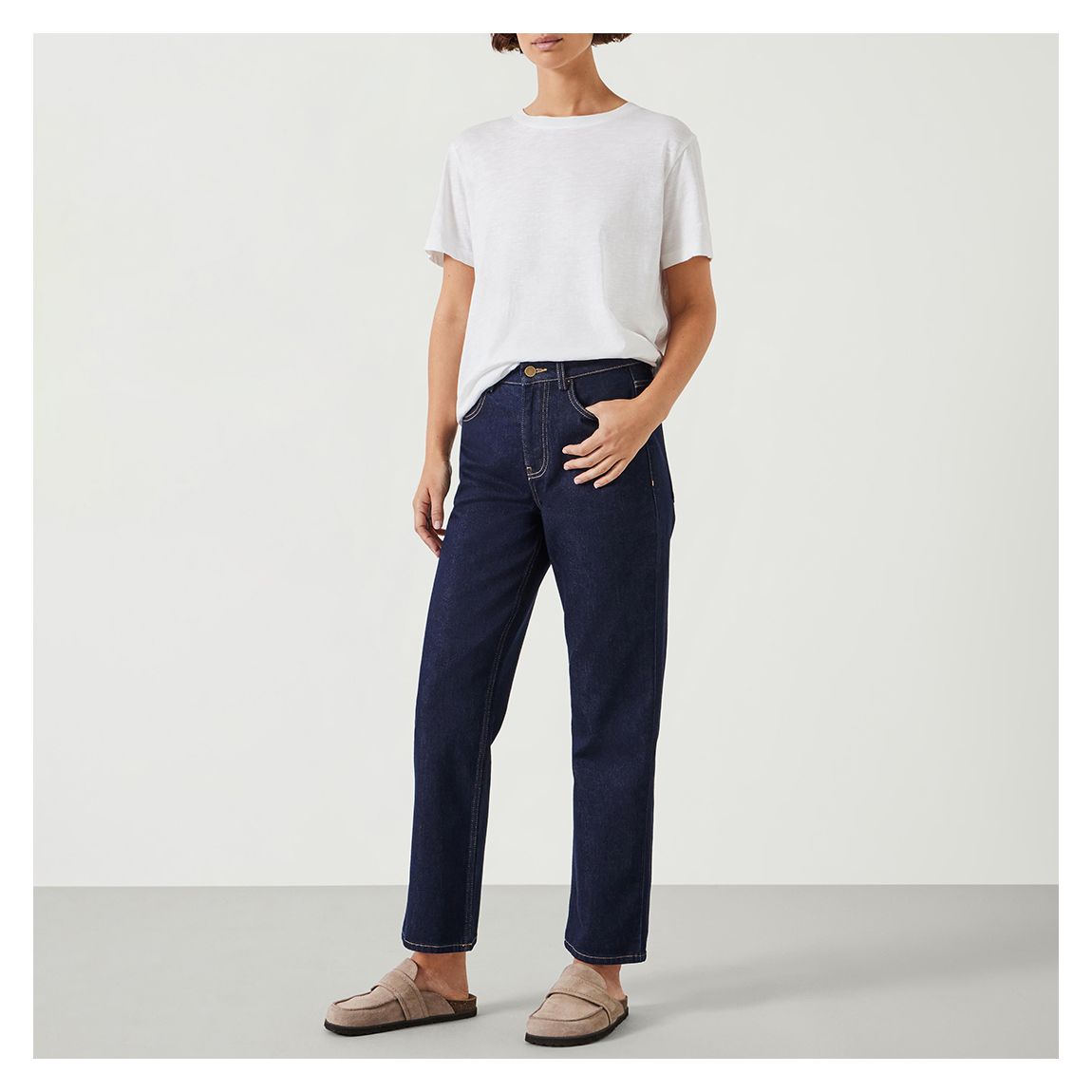 Navy Alexa Straight Leg Jeans