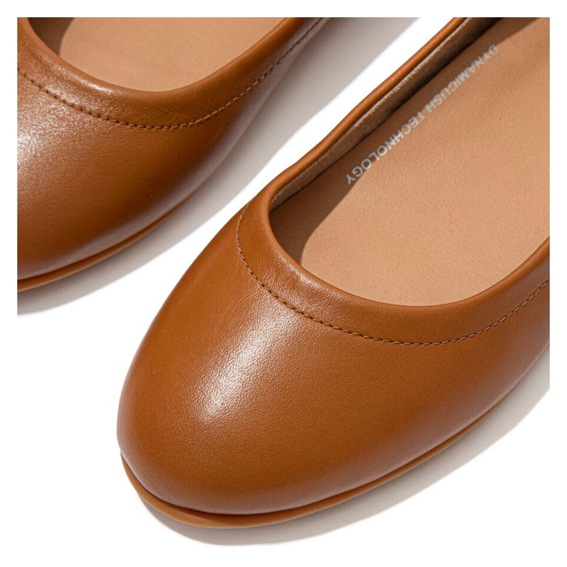 Brown Allegro Leather Ballet Pumps