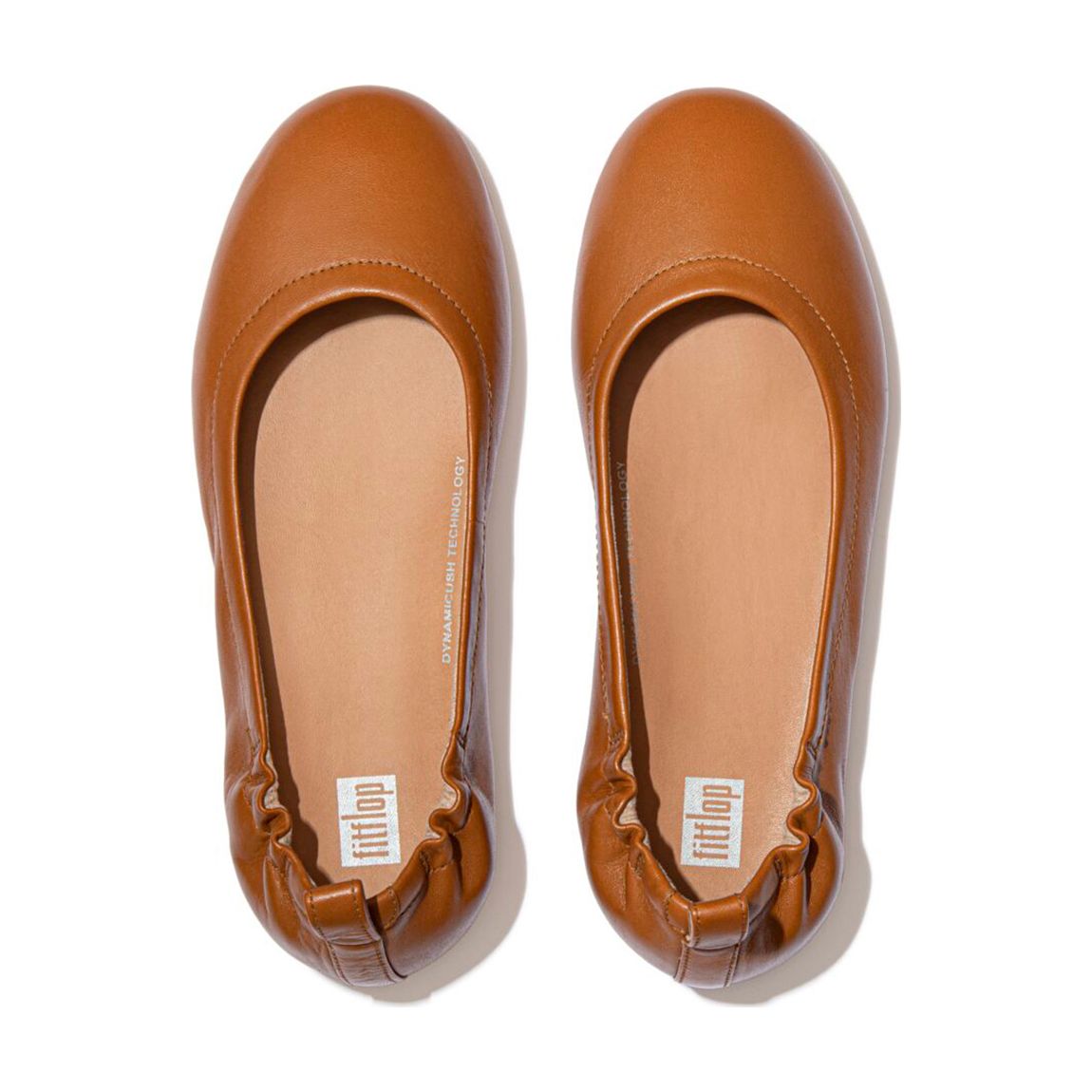 Brown Allegro Leather Ballet Pumps