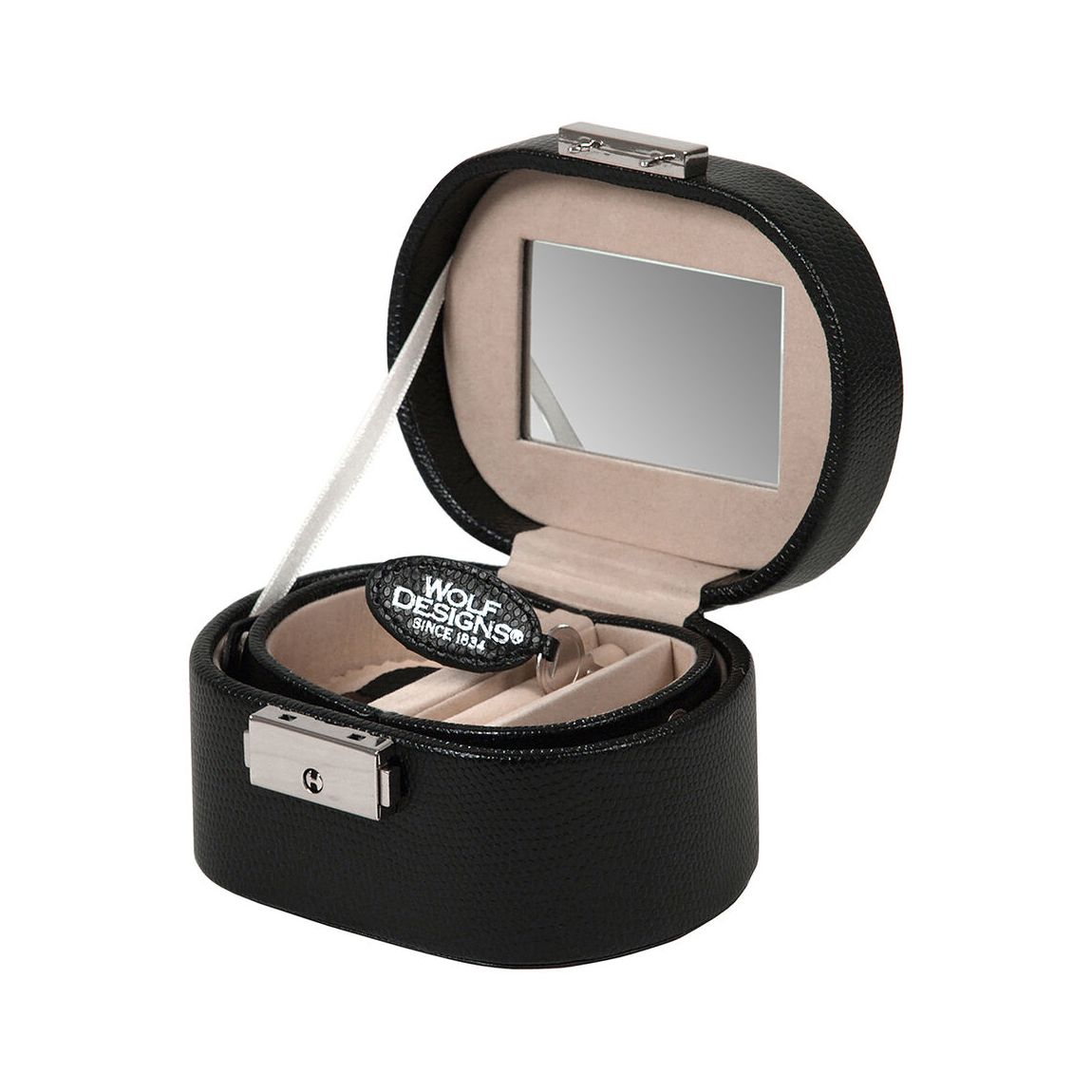 Women's Black Wolf Heritage Mini Oval Box