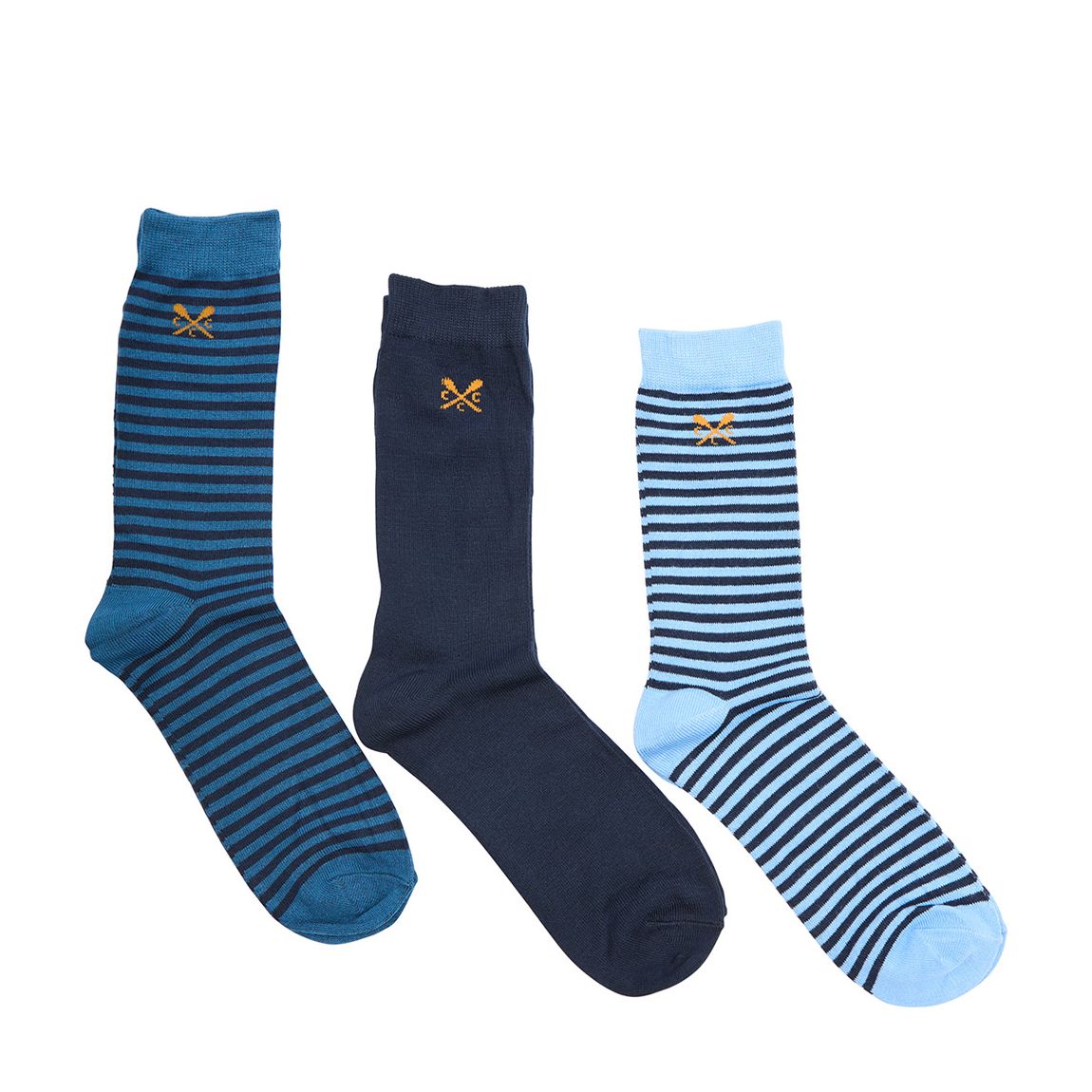 Blue Stripe 3 Pack Socks