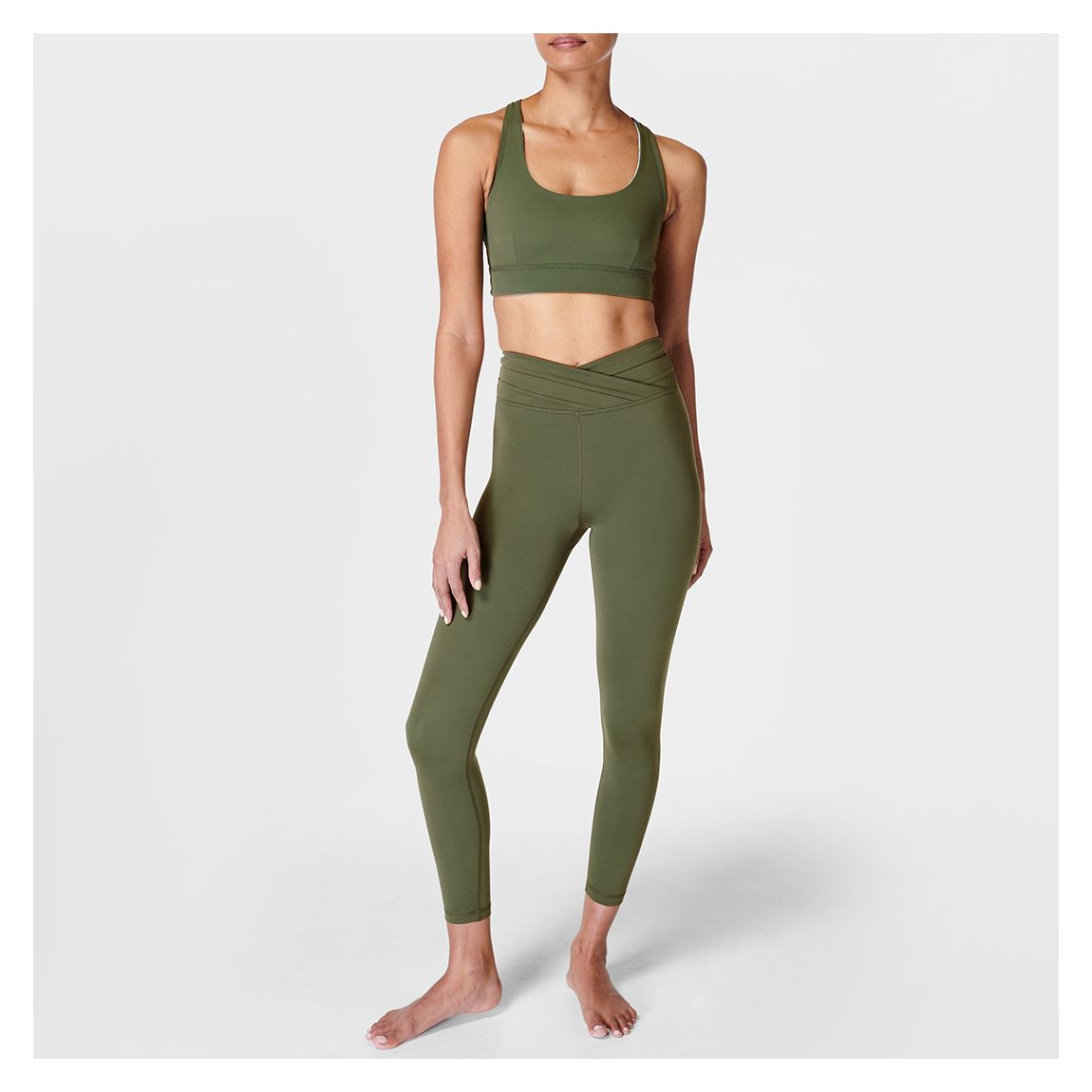 Everyday Wrap Waist 7/8 Leggings - Ivy Green