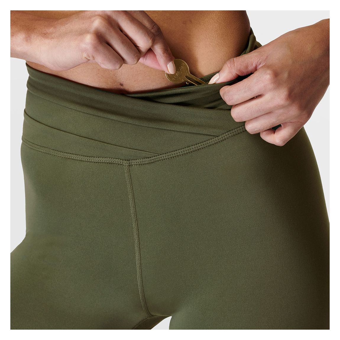 Everyday Wrap Waist 7/8 Leggings - Ivy Green