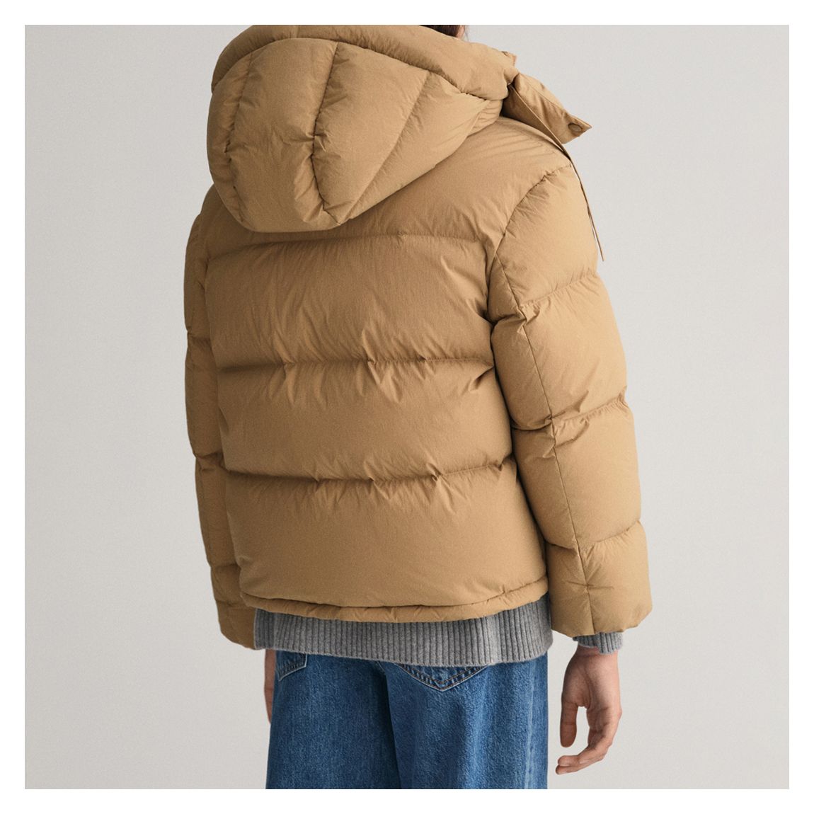 Beige Short Down Jacket