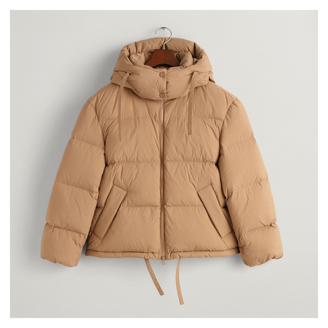 Beige Short Down Jacket