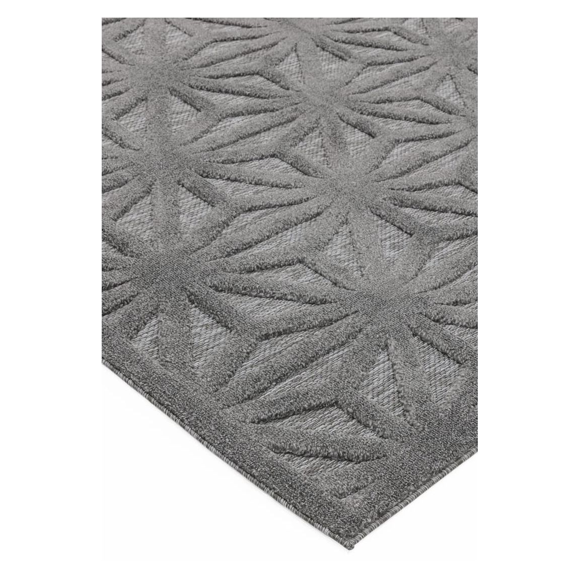 Anthracite Star Salta Outdoor Rug, 200x290cm