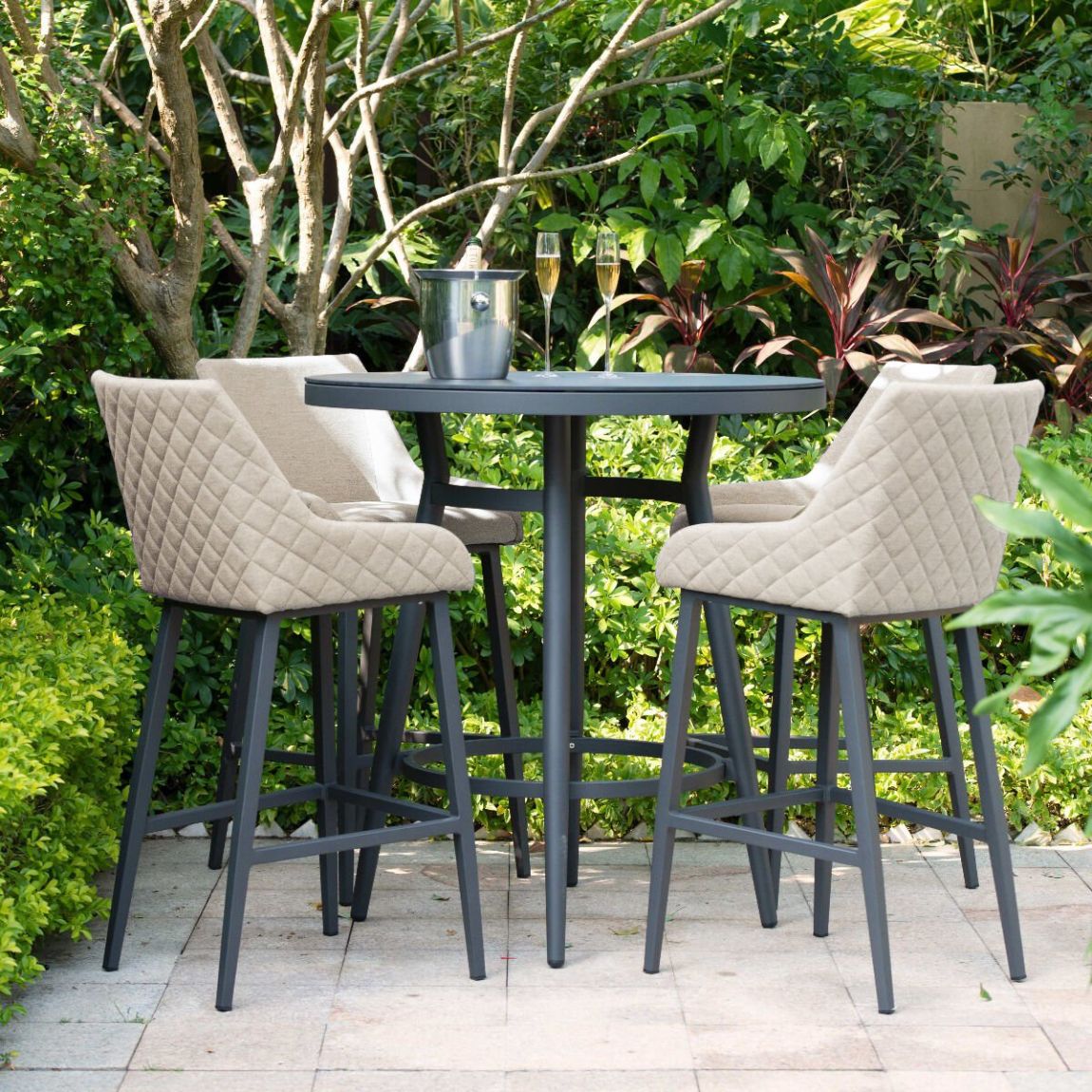 Regal 4 Seat Round Bar Set - Oatmeal