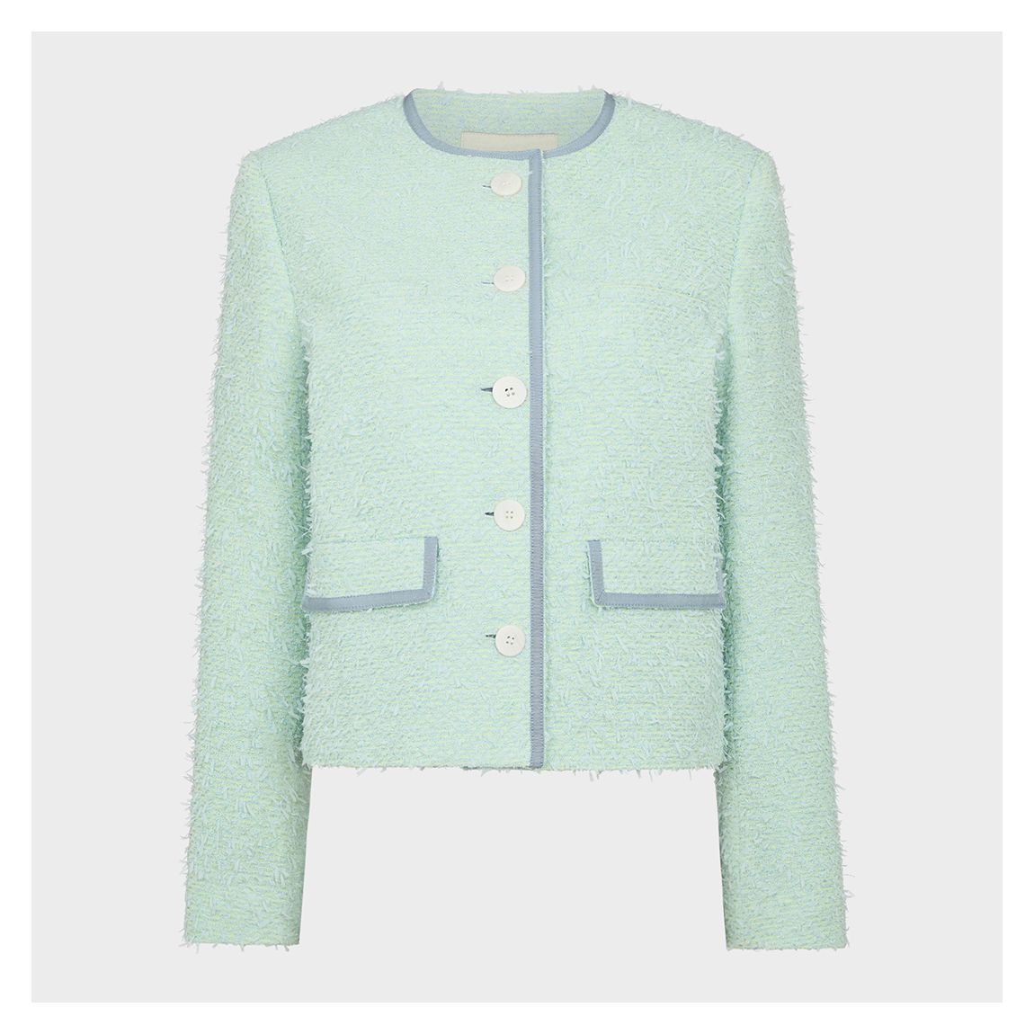 Mint Charlotte Braided Bouclé Jacket