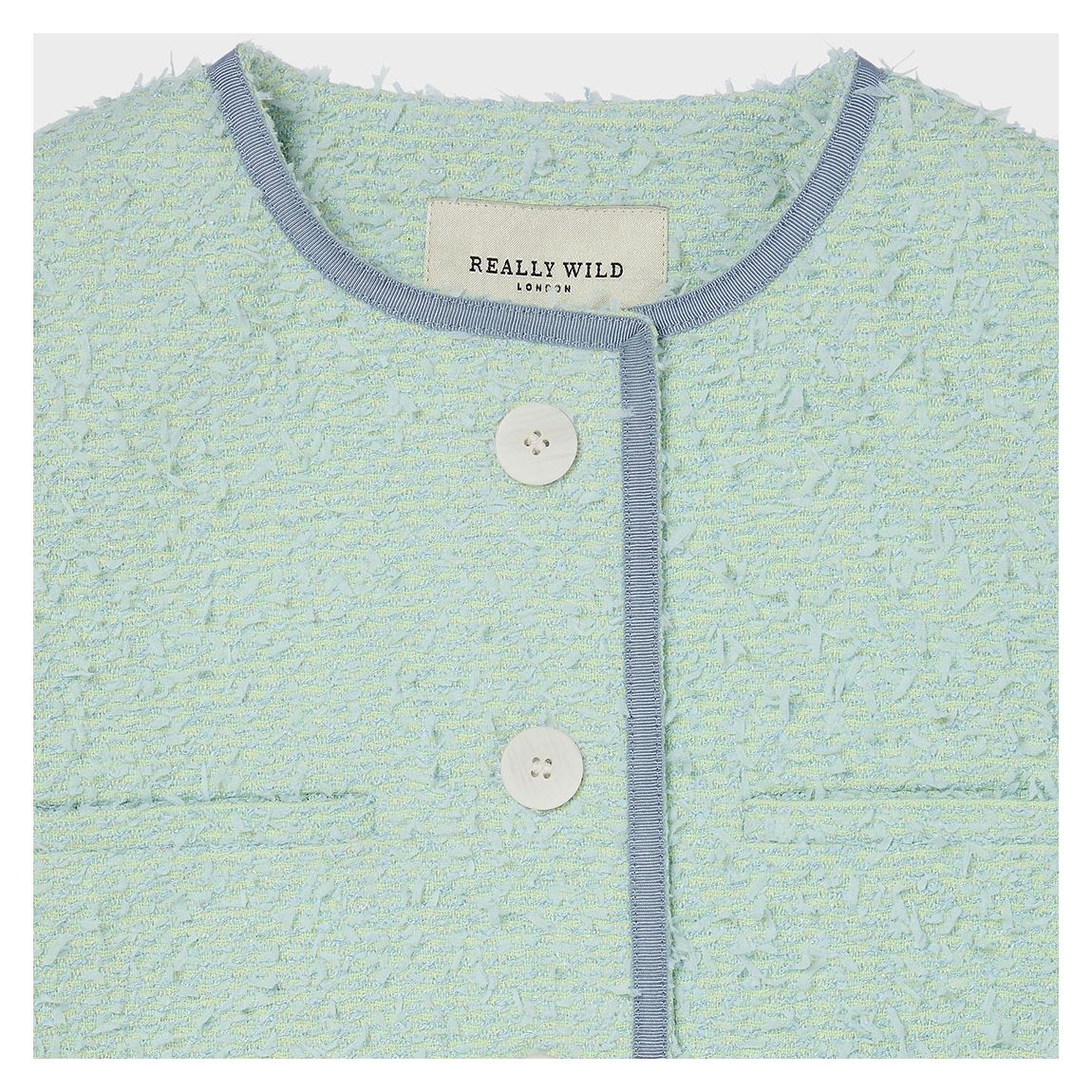 Mint Charlotte Braided Bouclé Jacket