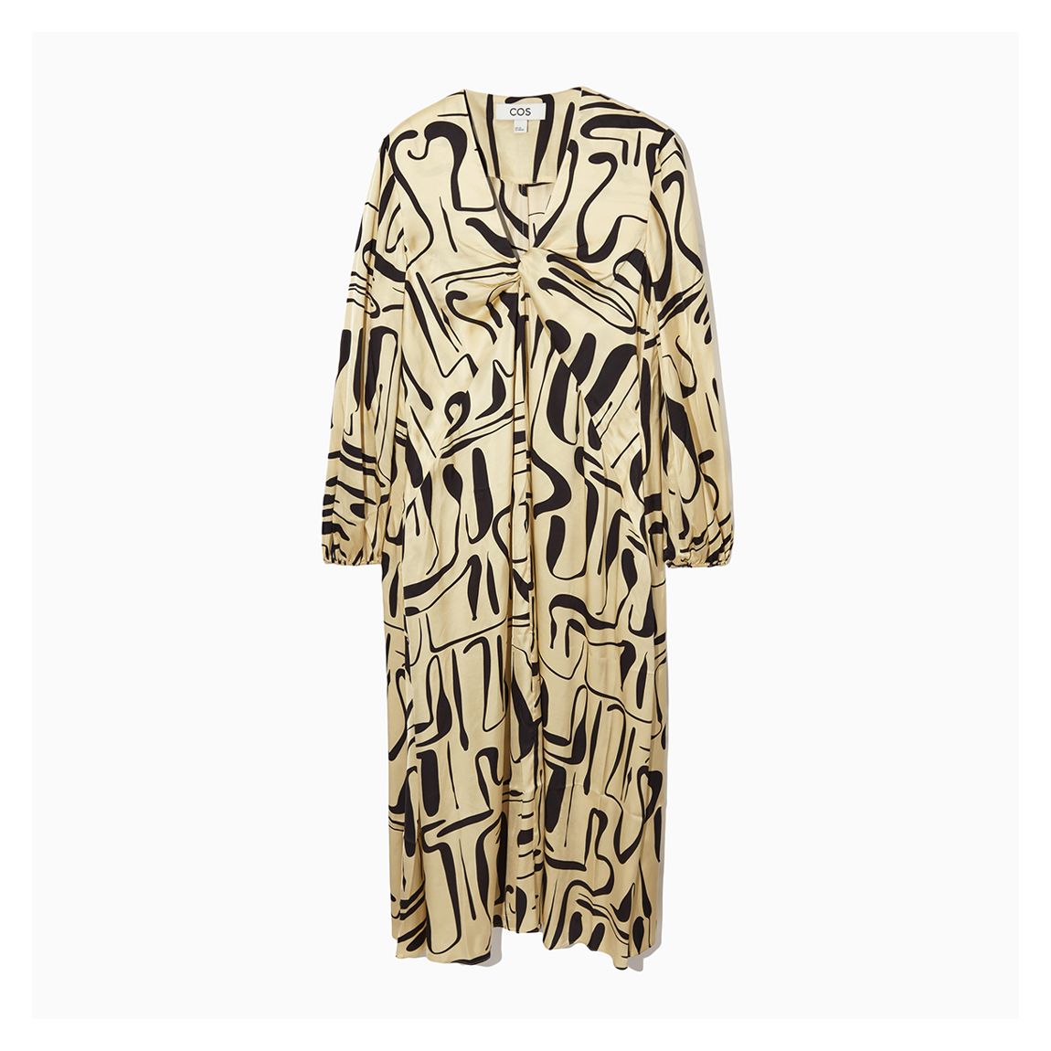 Ecru/Black Upolu Printed Dress