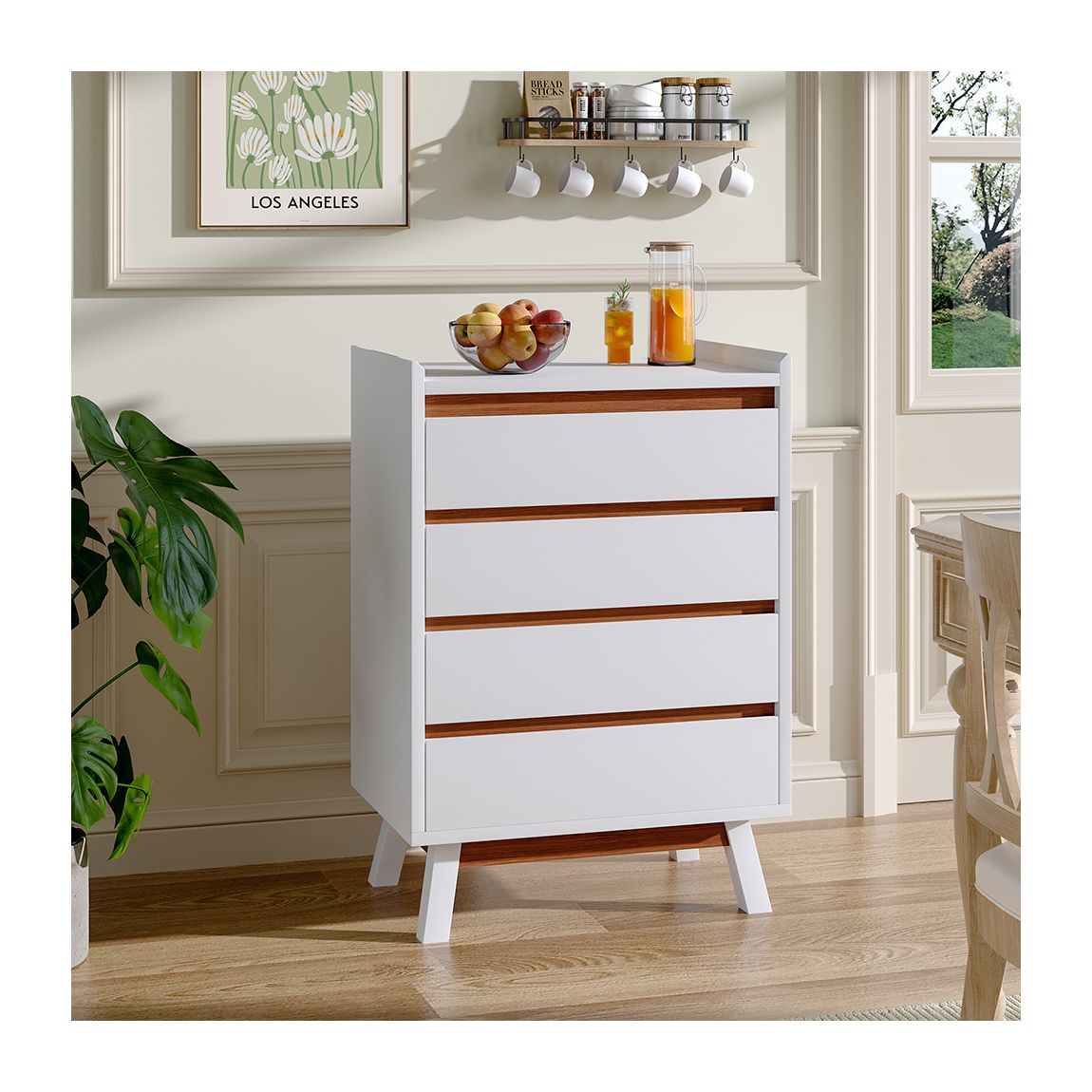 4-Tier Bedroom Chest Storage Cabinet