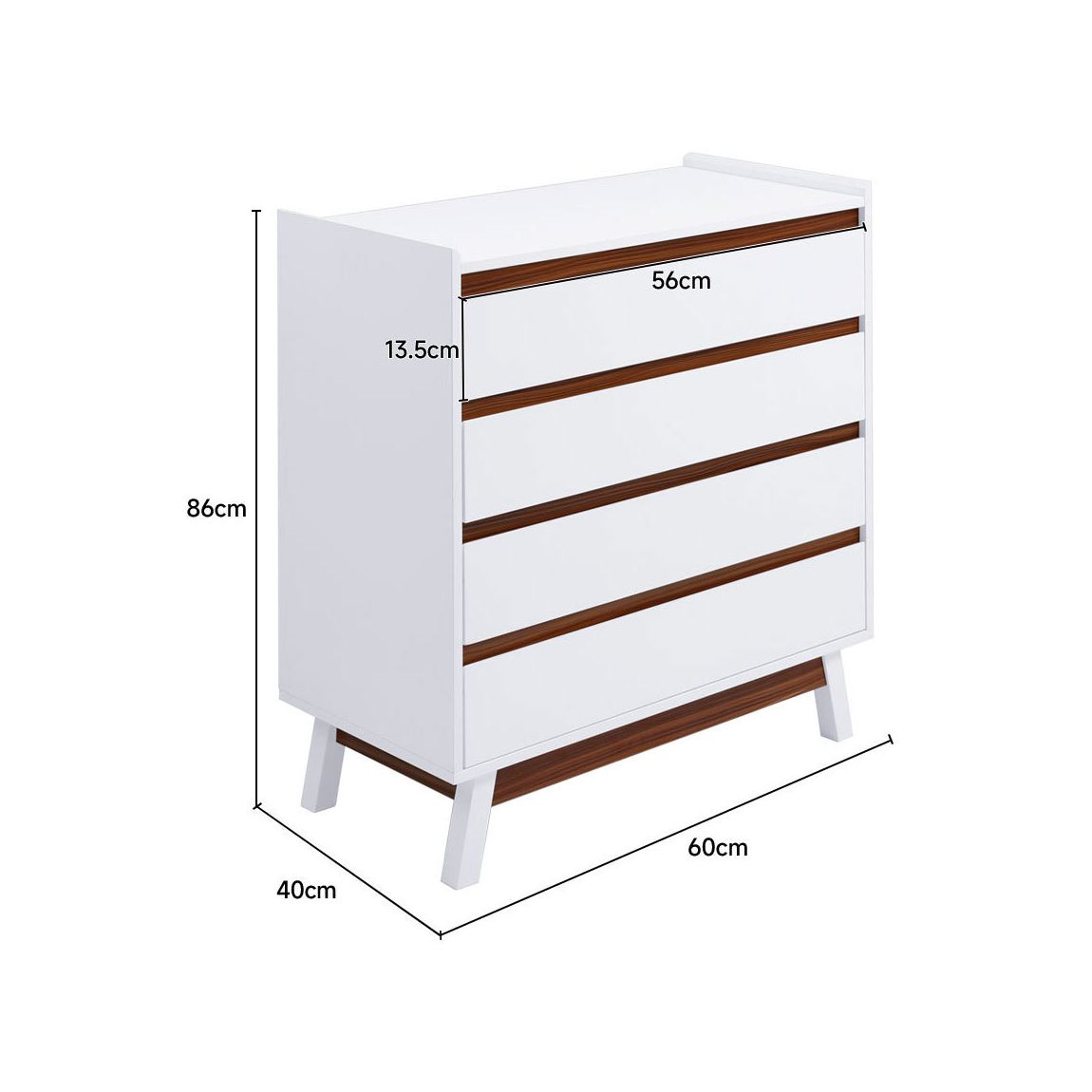 4-Tier Bedroom Chest Storage Cabinet