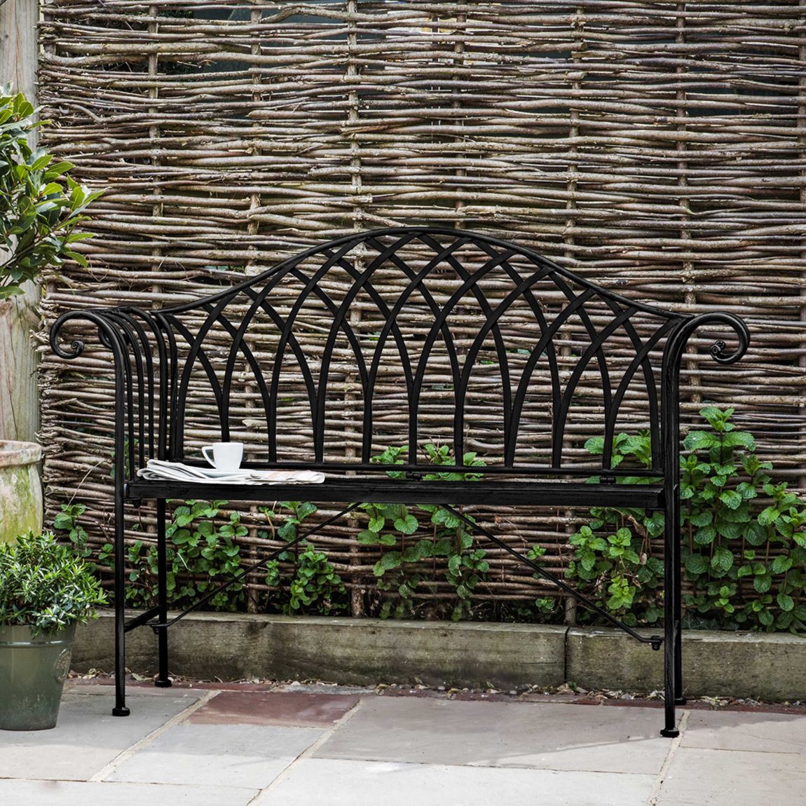 Coleshill Outdoor Bench Noir