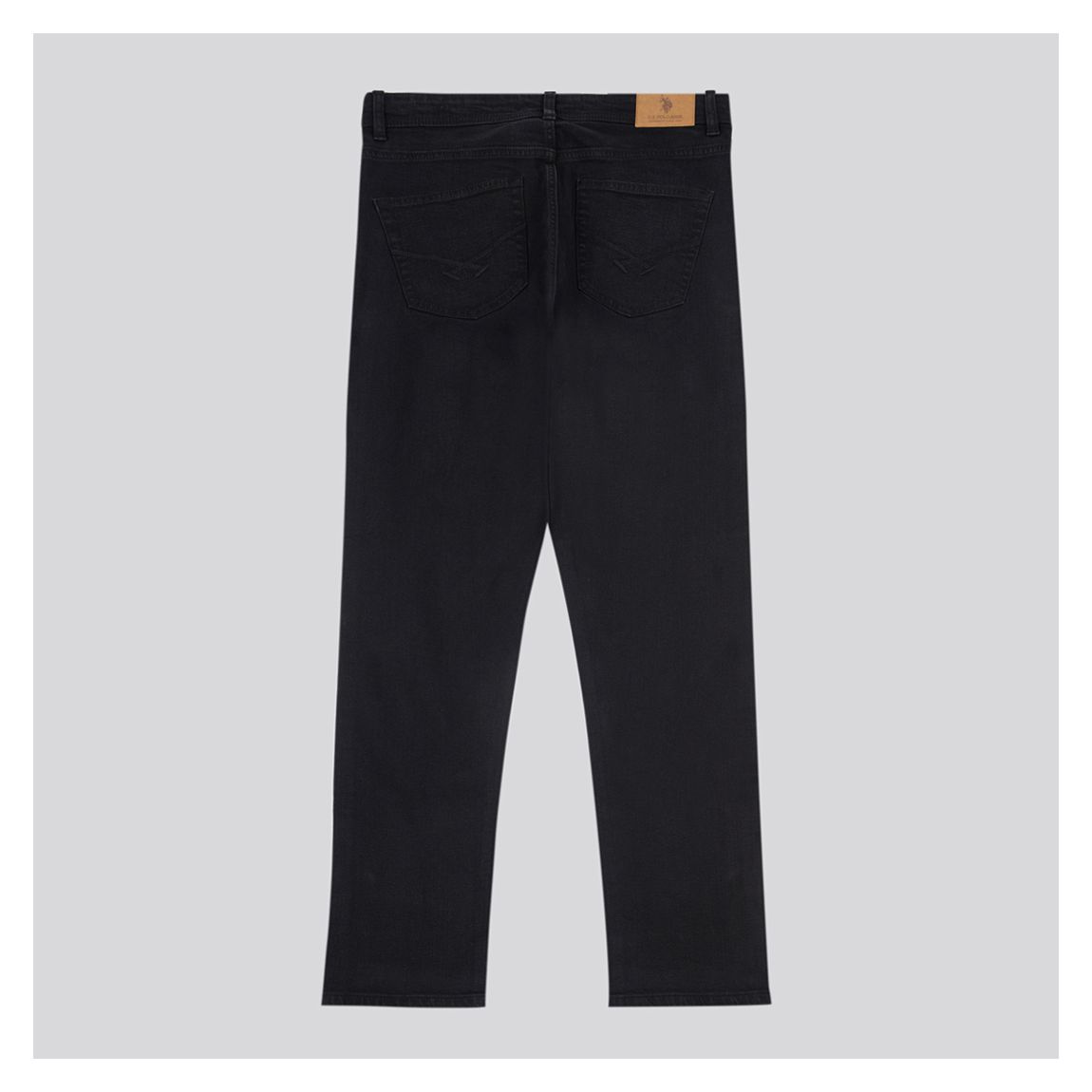 Black Tapered Stretch Jeans