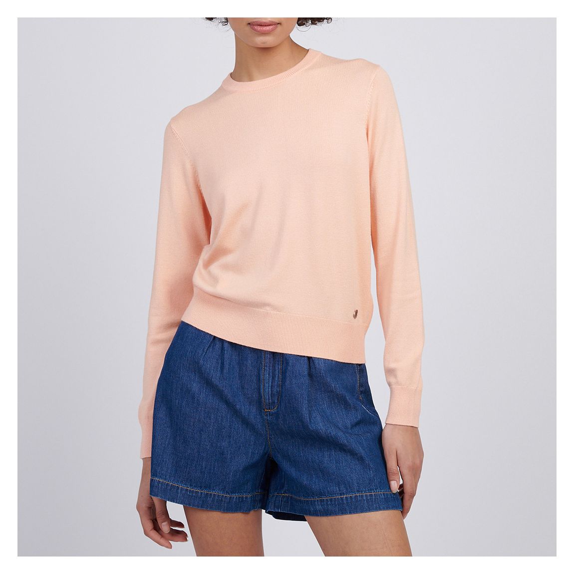 Orange Crew Neck Jumper