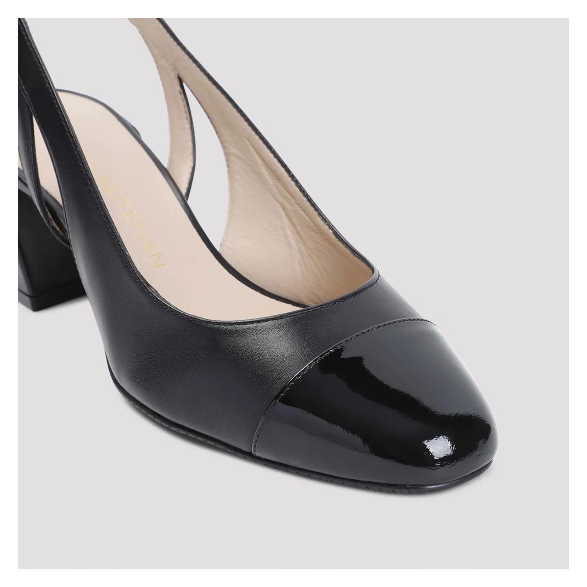 Stuart Weitzman Black Sleek 50 Slingback Heeled Shoe