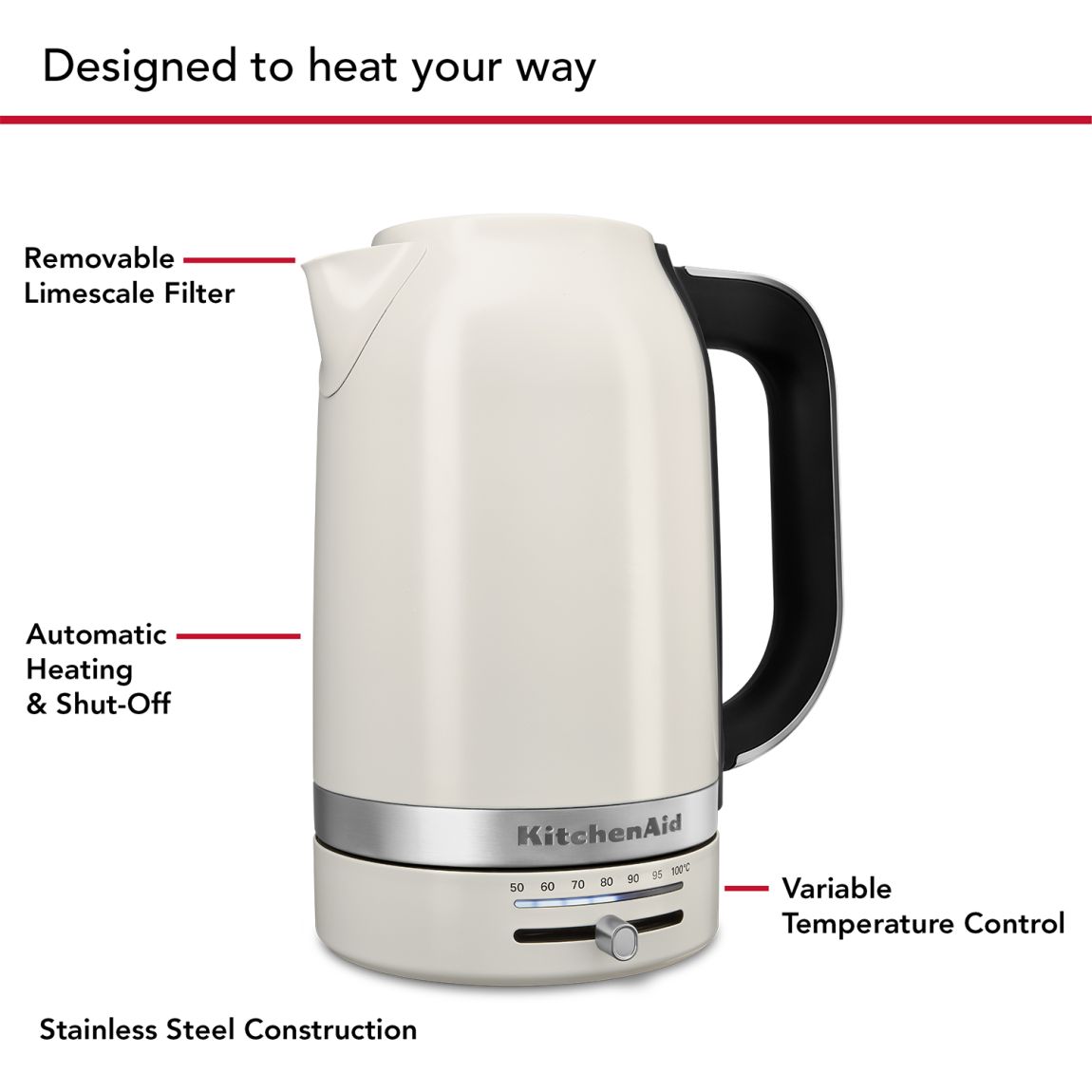 Porcelain White Kettle, 1.7L