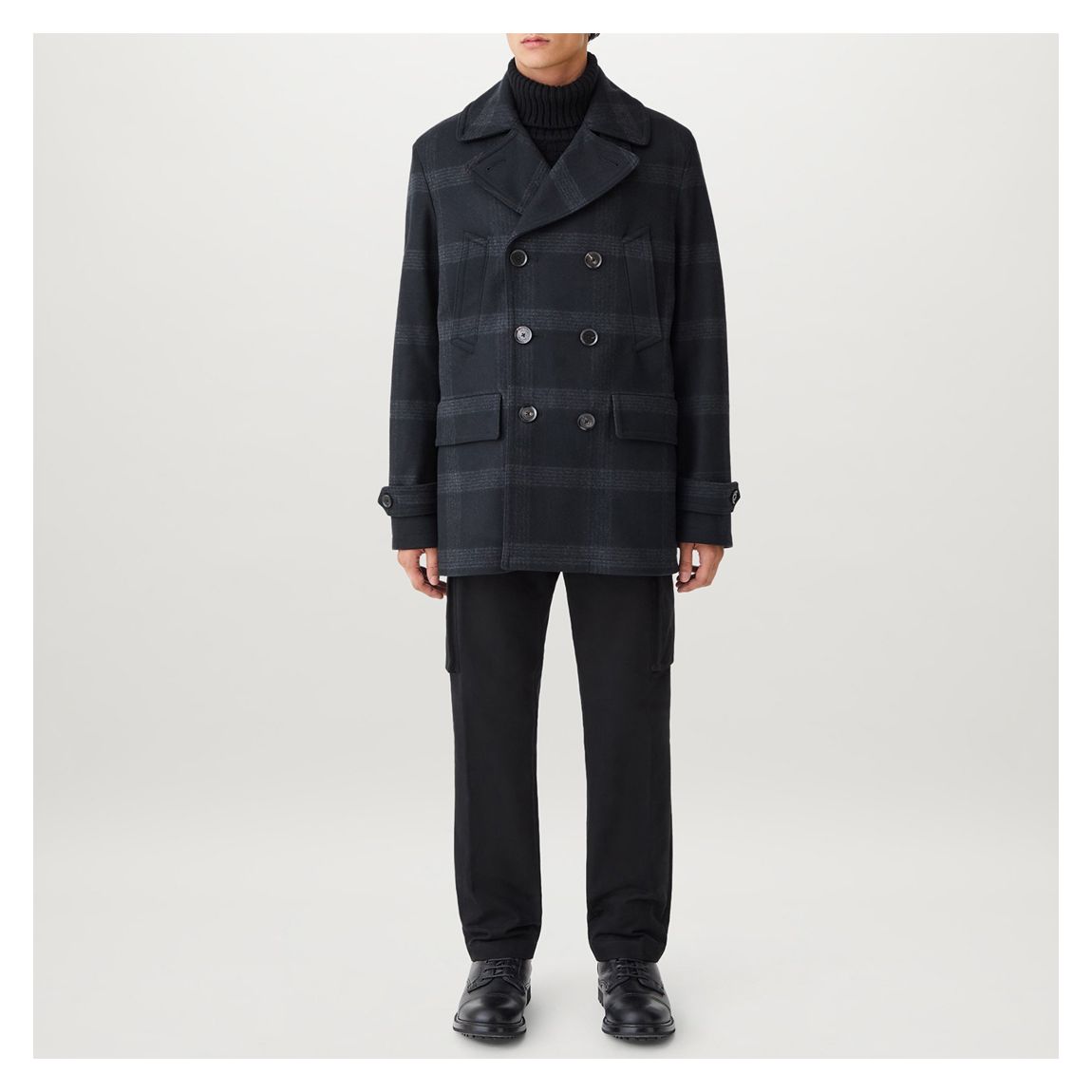 Grey Milford Wool Blend Peacoat