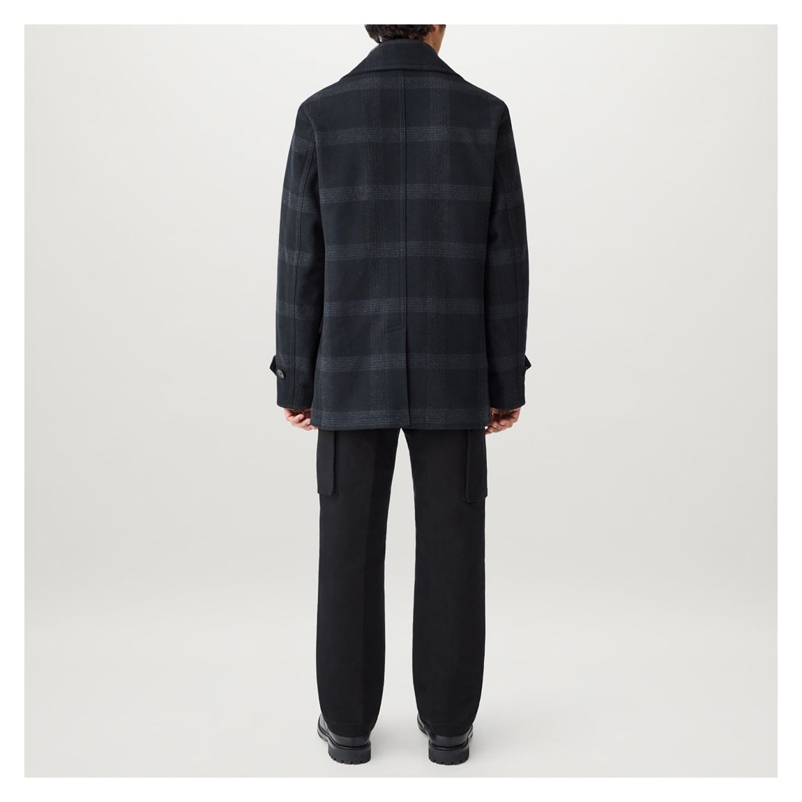 Grey Milford Wool Blend Peacoat