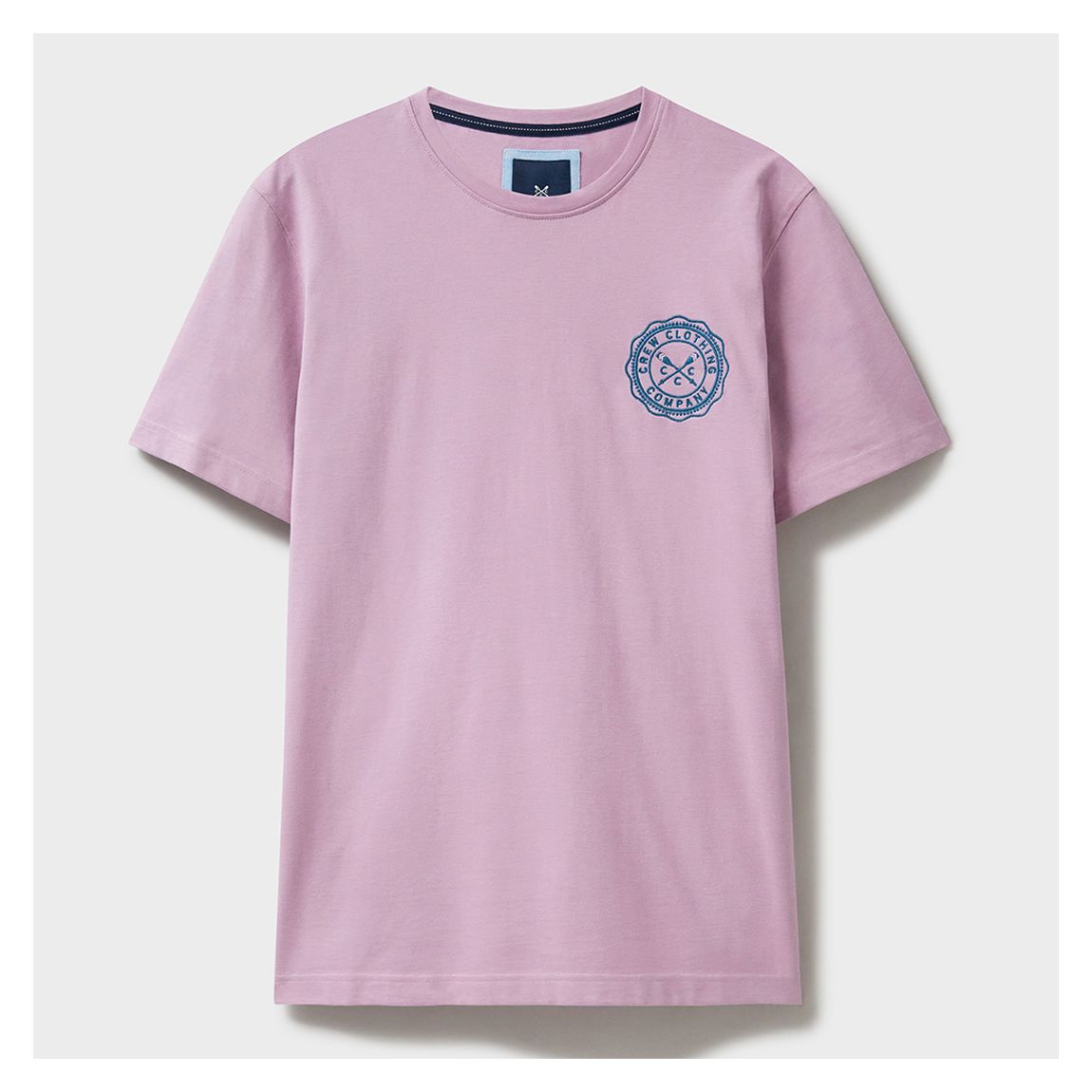 Dusty Rose Embroidered Logo T-Shirt
