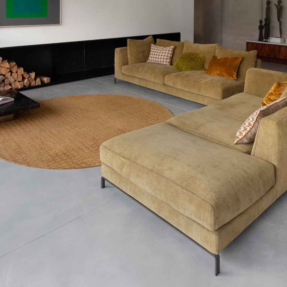 Roman Gold Trammel 240 x 240 cm Rug