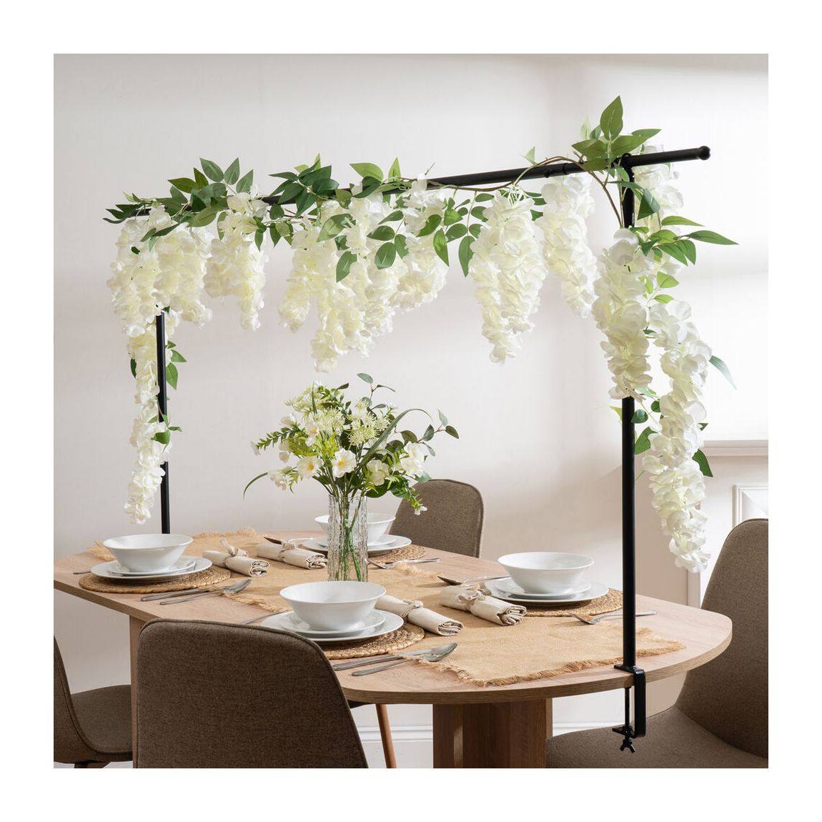 White Premium Wisteria Garland, 170cm