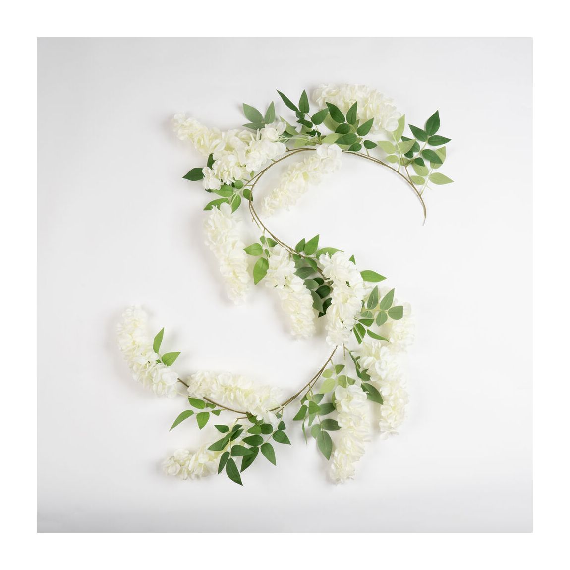 White Premium Wisteria Garland, 170cm