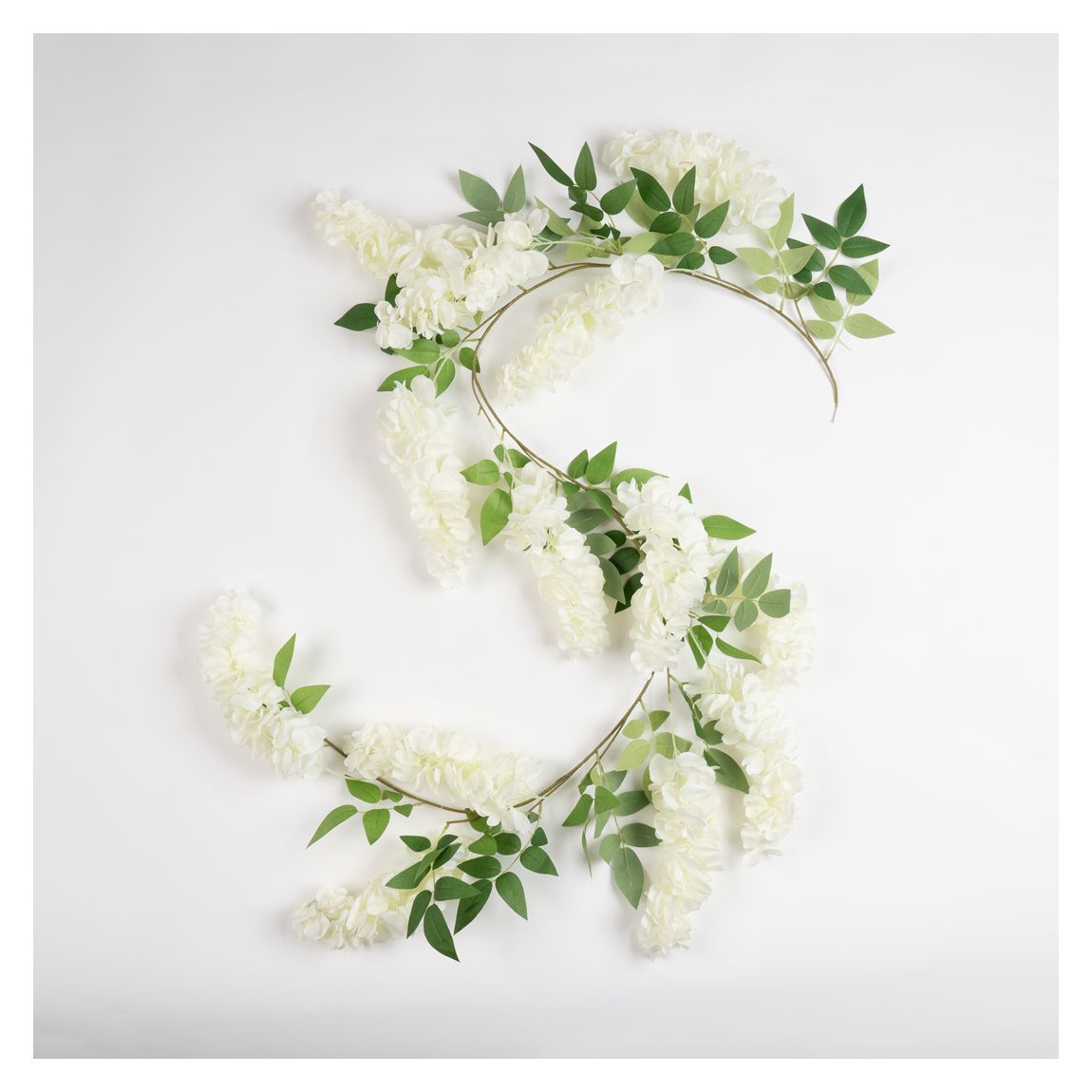 White Premium Wisteria Garland, 170cm