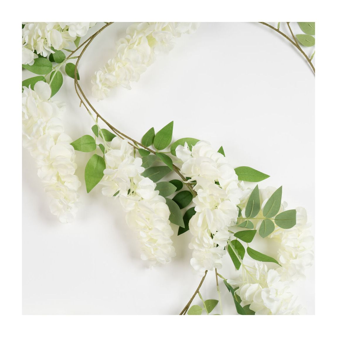 White Premium Wisteria Garland, 170cm