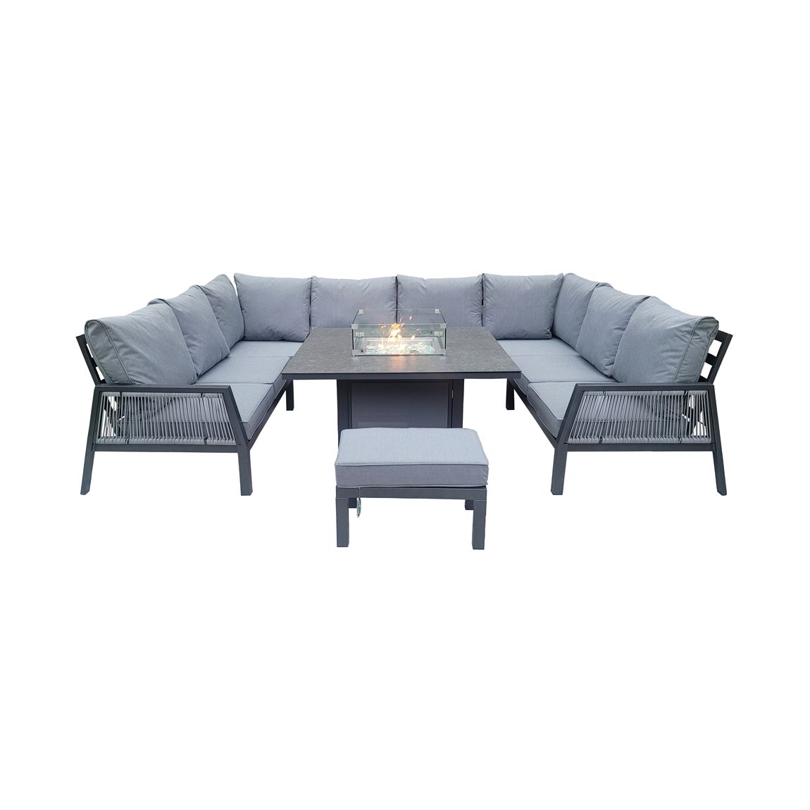 Bettina luxury U shape firepit table set