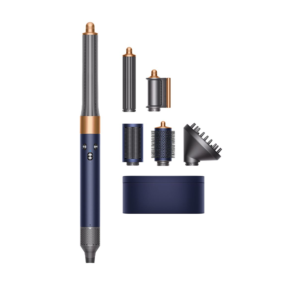 SAVE £110 Refurbished Dyson Airwrap Complete Long Volumise Multi-Styler & Dryer - Prussian Blue & Rich Copper 