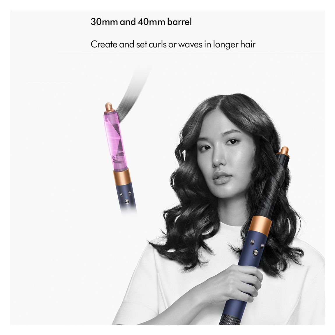 SAVE £110 Refurbished Dyson Airwrap Complete Long Volumise Multi-Styler & Dryer - Prussian Blue & Rich Copper 