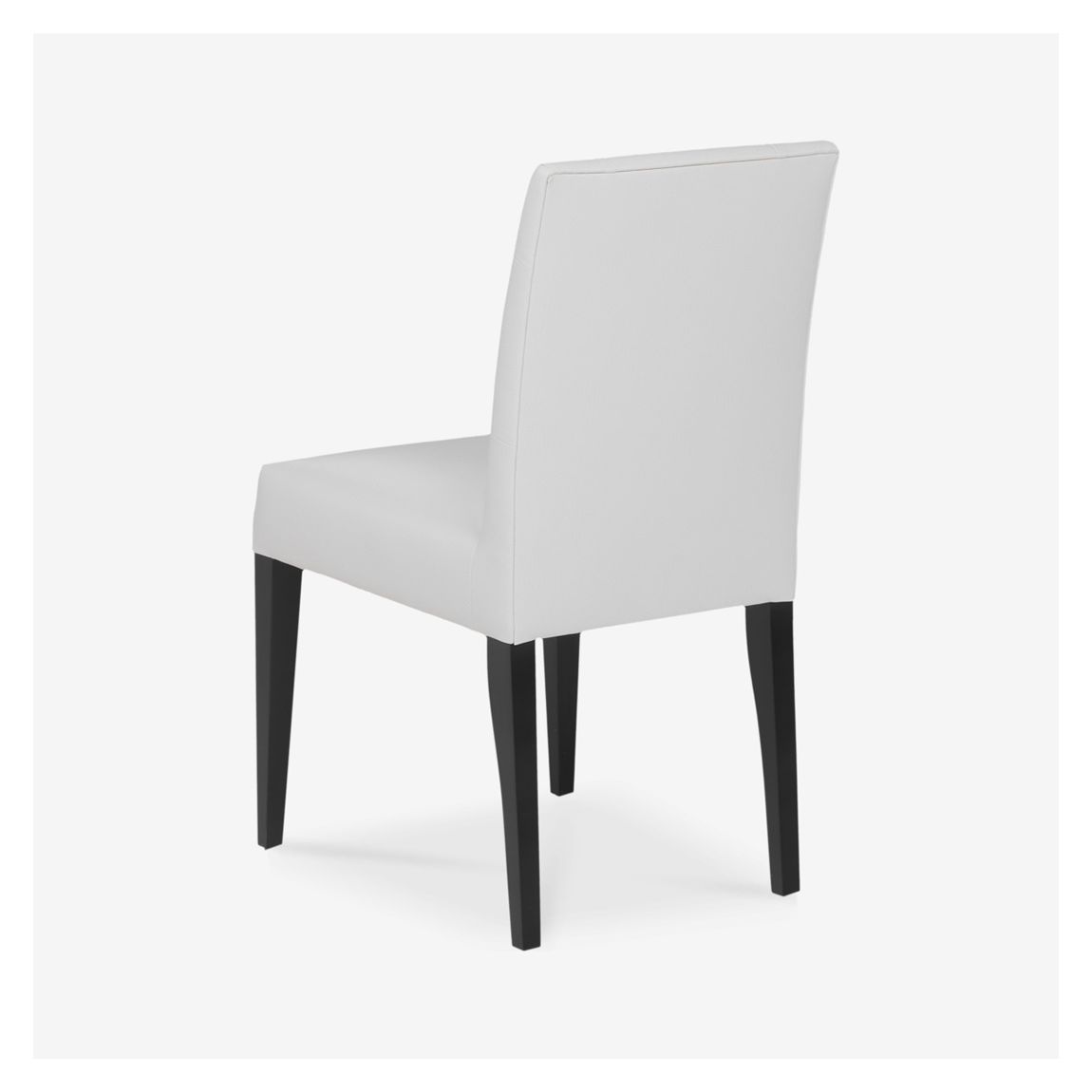 Frances Dining Chair in Baby Ostrich White & Ebony Light Finish