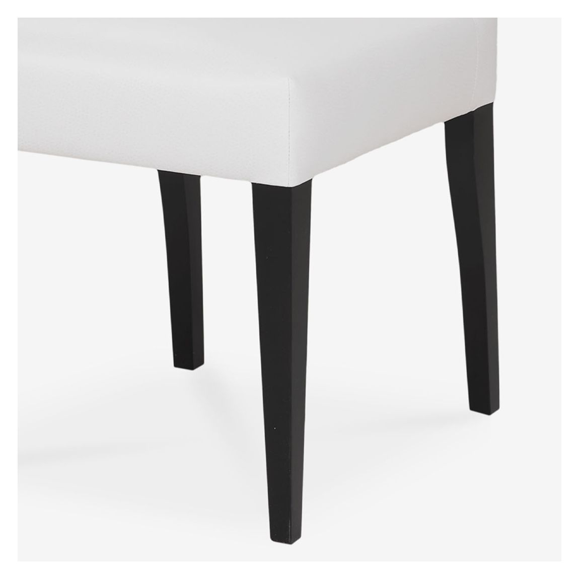 Frances Dining Chair in Baby Ostrich White & Ebony Light Finish