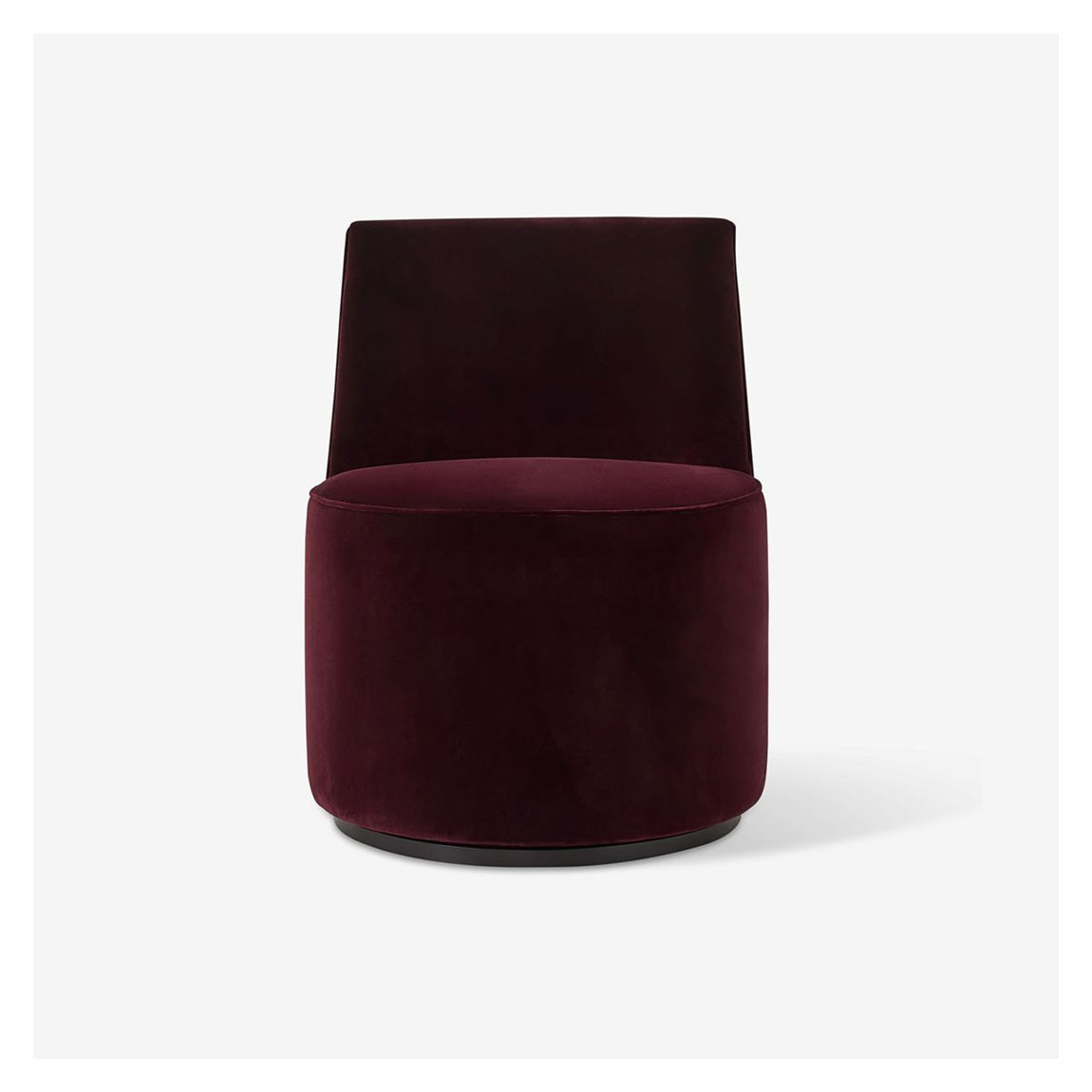Brooke Swivel Base Accent Chair in Ombra Granata Velvet & Malvasia Morandi
