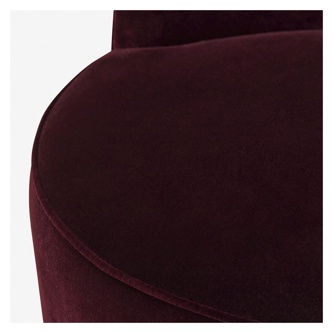Brooke Swivel Base Accent Chair in Ombra Granata Velvet & Malvasia Morandi