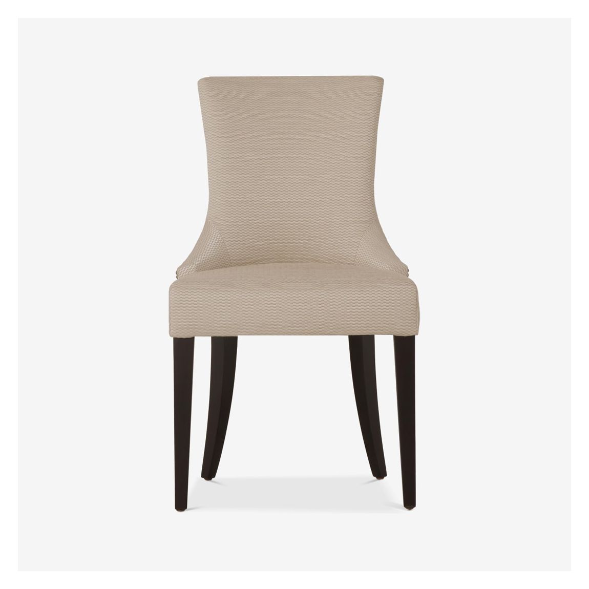 Charles Dining Chair with Studs in Factory GrÃ¨ge & Ebony Light Wood