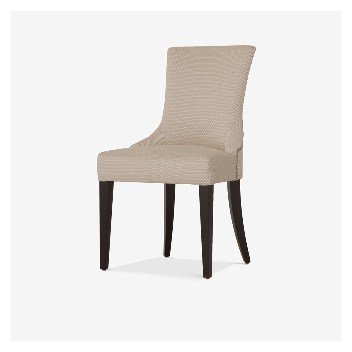 Charles Dining Chair with Studs in Factory GrÃ¨ge & Ebony Light Wood