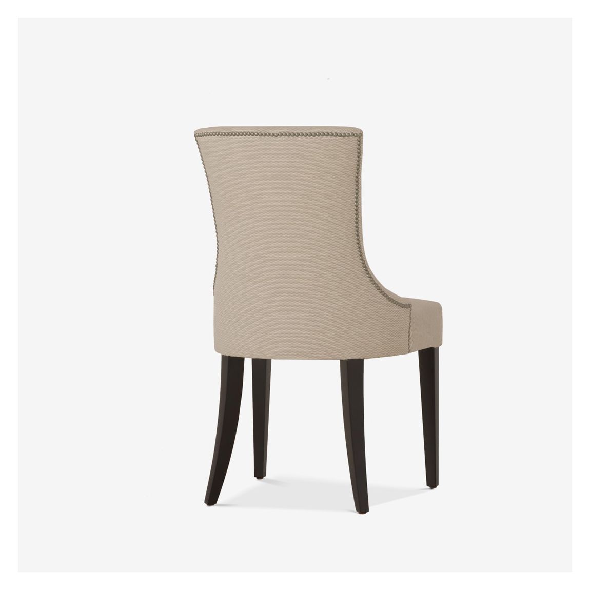 Charles Dining Chair with Studs in Factory GrÃ¨ge & Ebony Light Wood